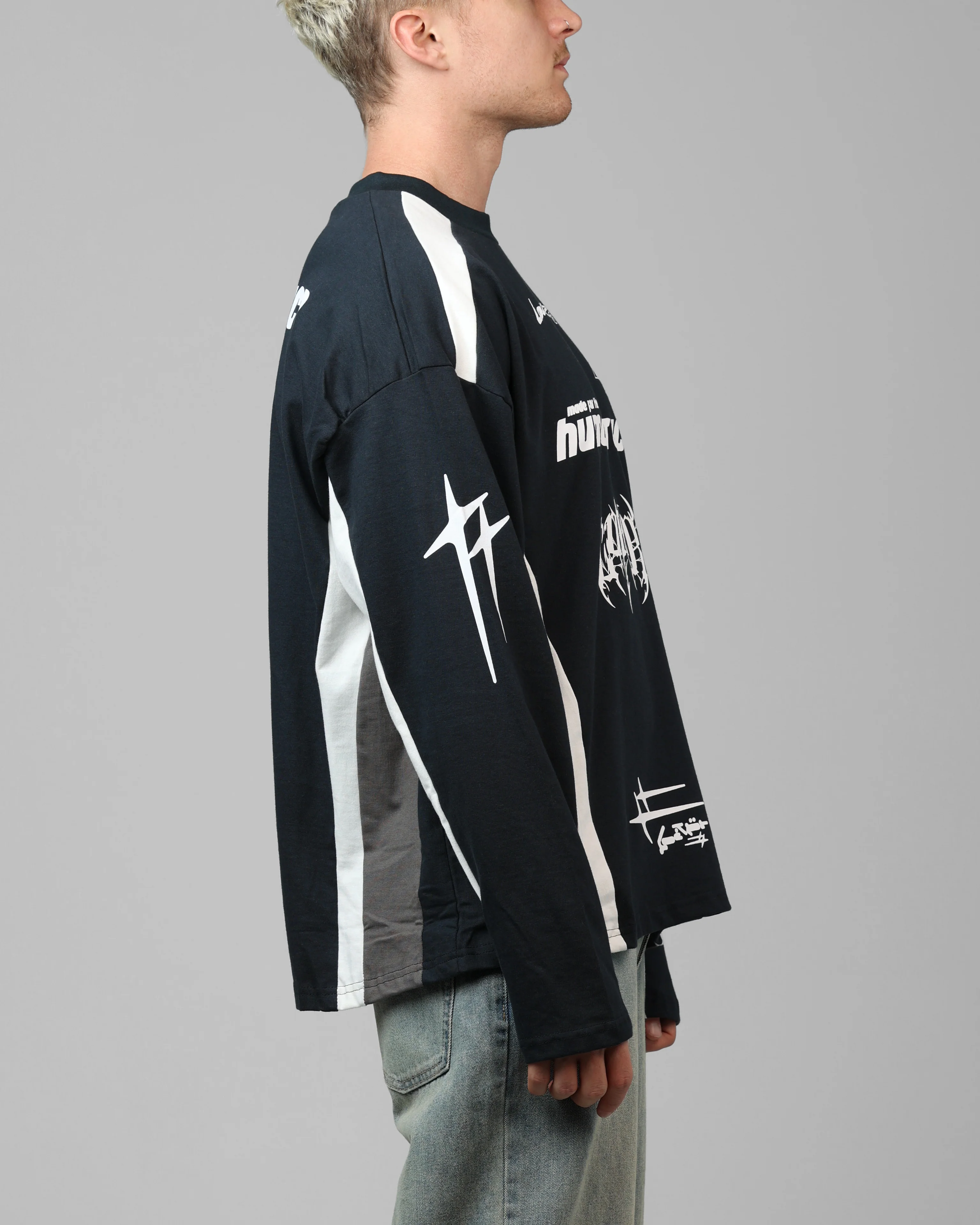 Night Crawler Long Sleeve T-Shirt Black/White - Image 3
