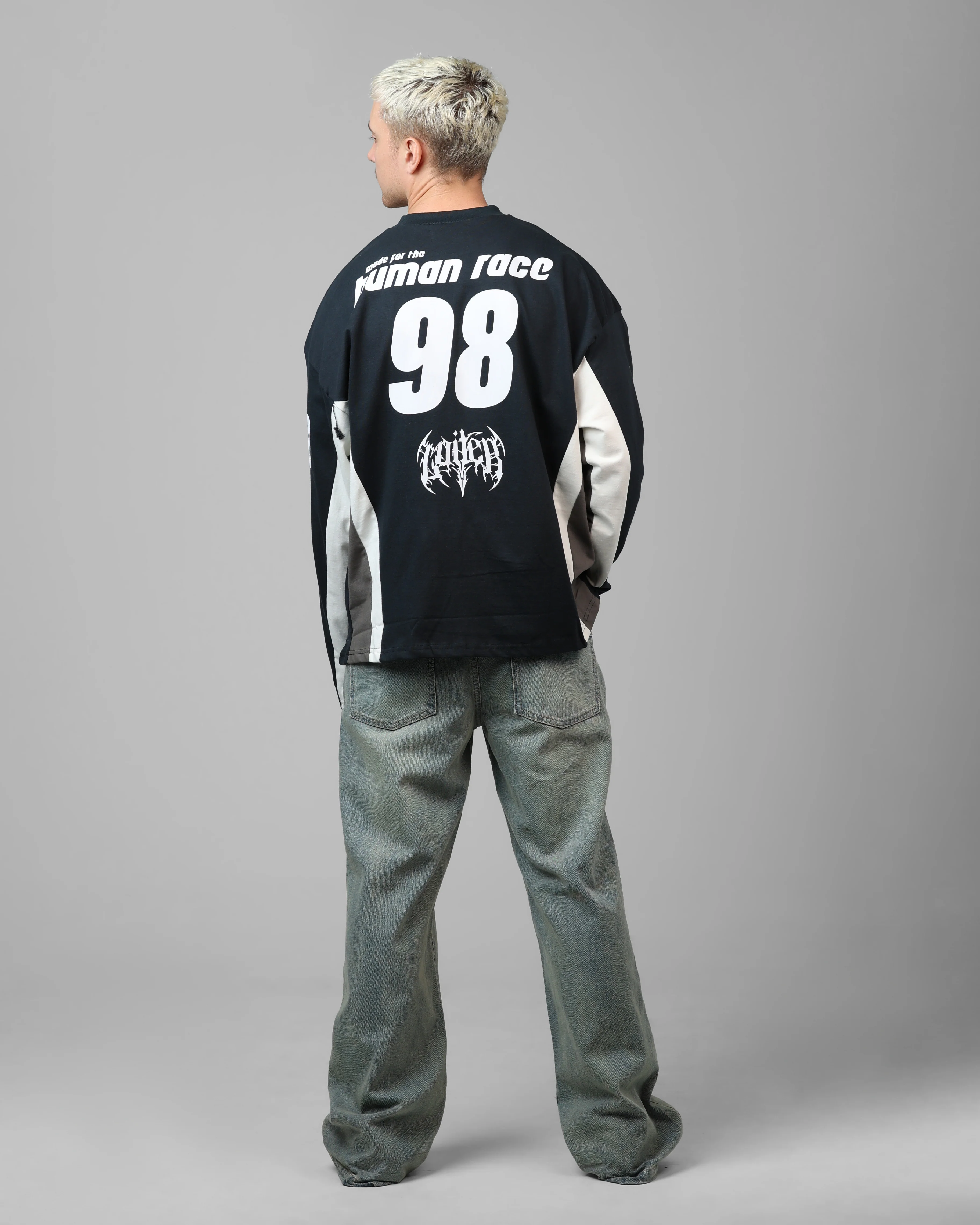 Night Crawler Long Sleeve T-Shirt Black/White - Image 5