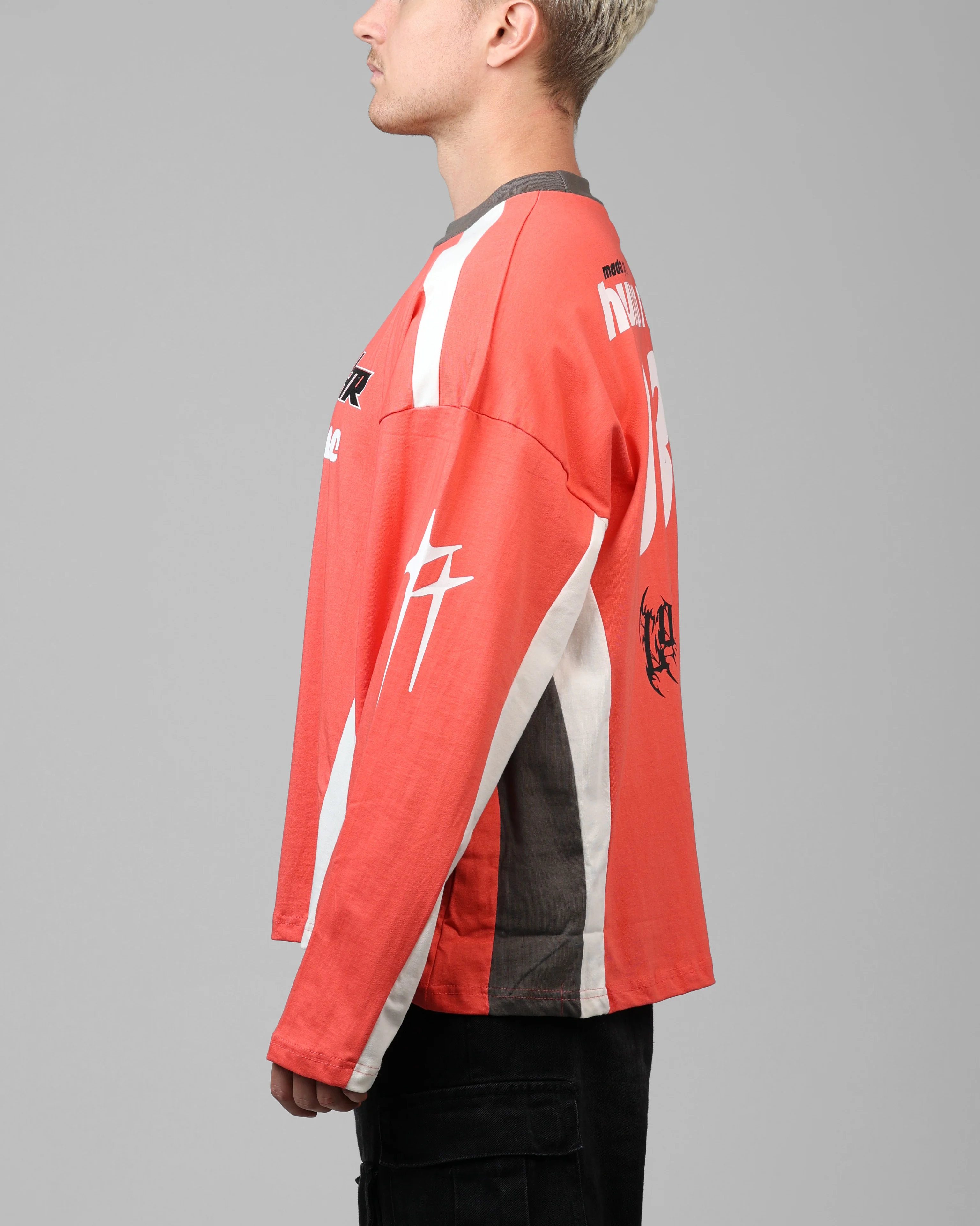 Night Crawler Long Sleeve T-Shirt Red/Black - Image 5