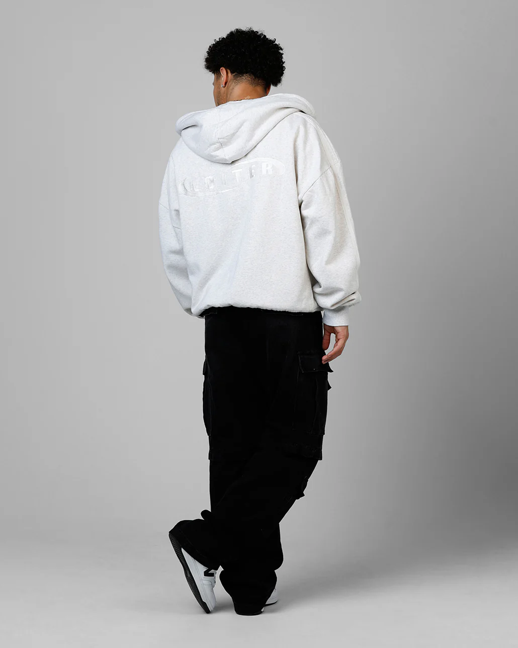 Night Vision Hoodie Grey Marle - Image 6