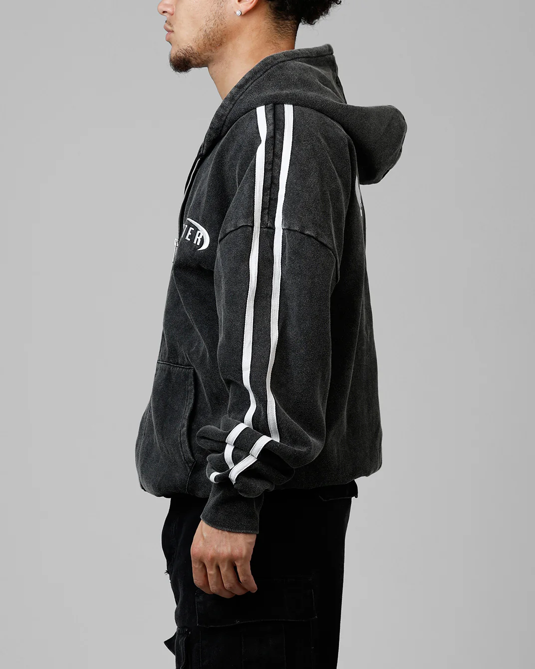 Night Vision Hoodie Washed Black - Image 4