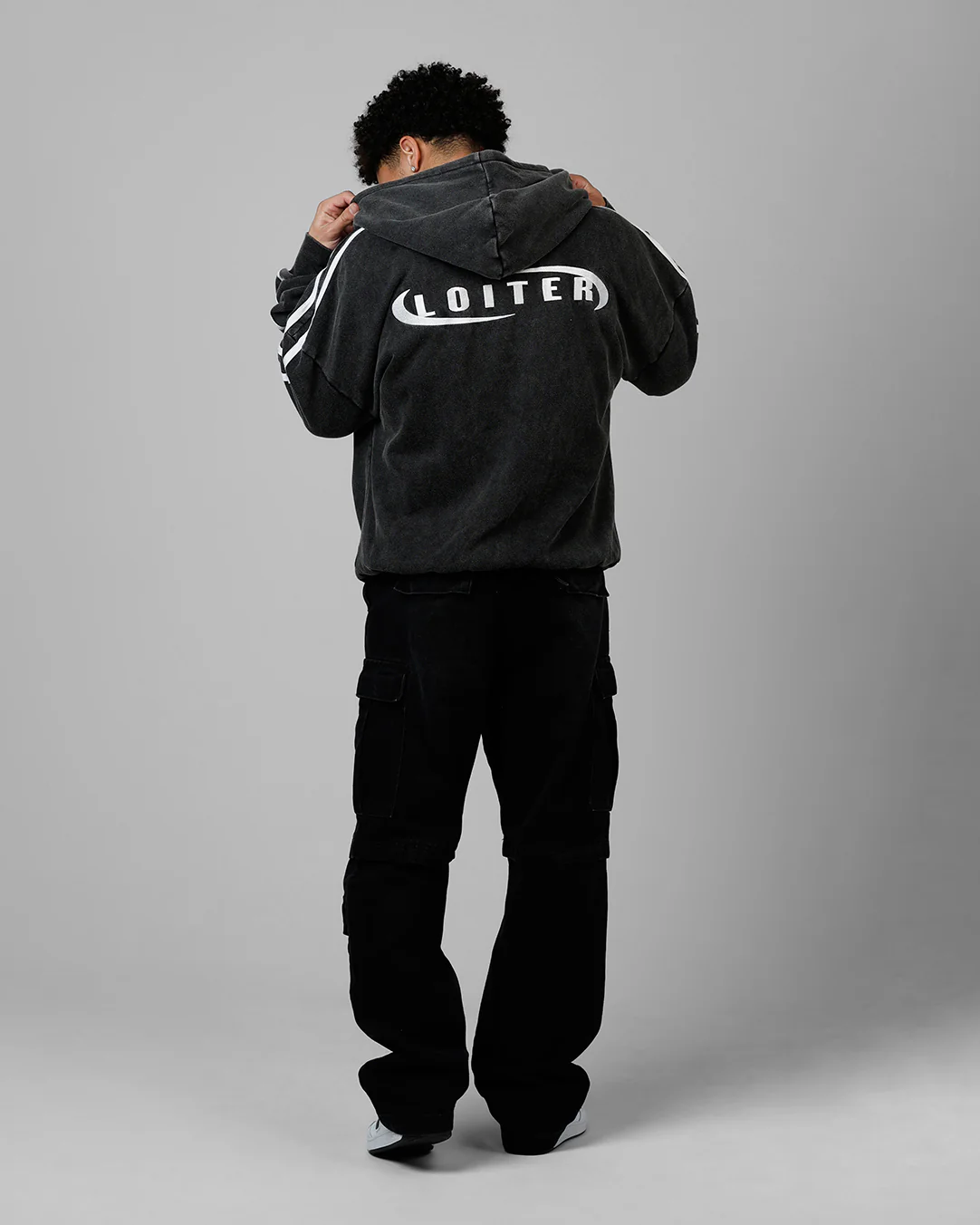 Night Vision Hoodie Washed Black - Image 5