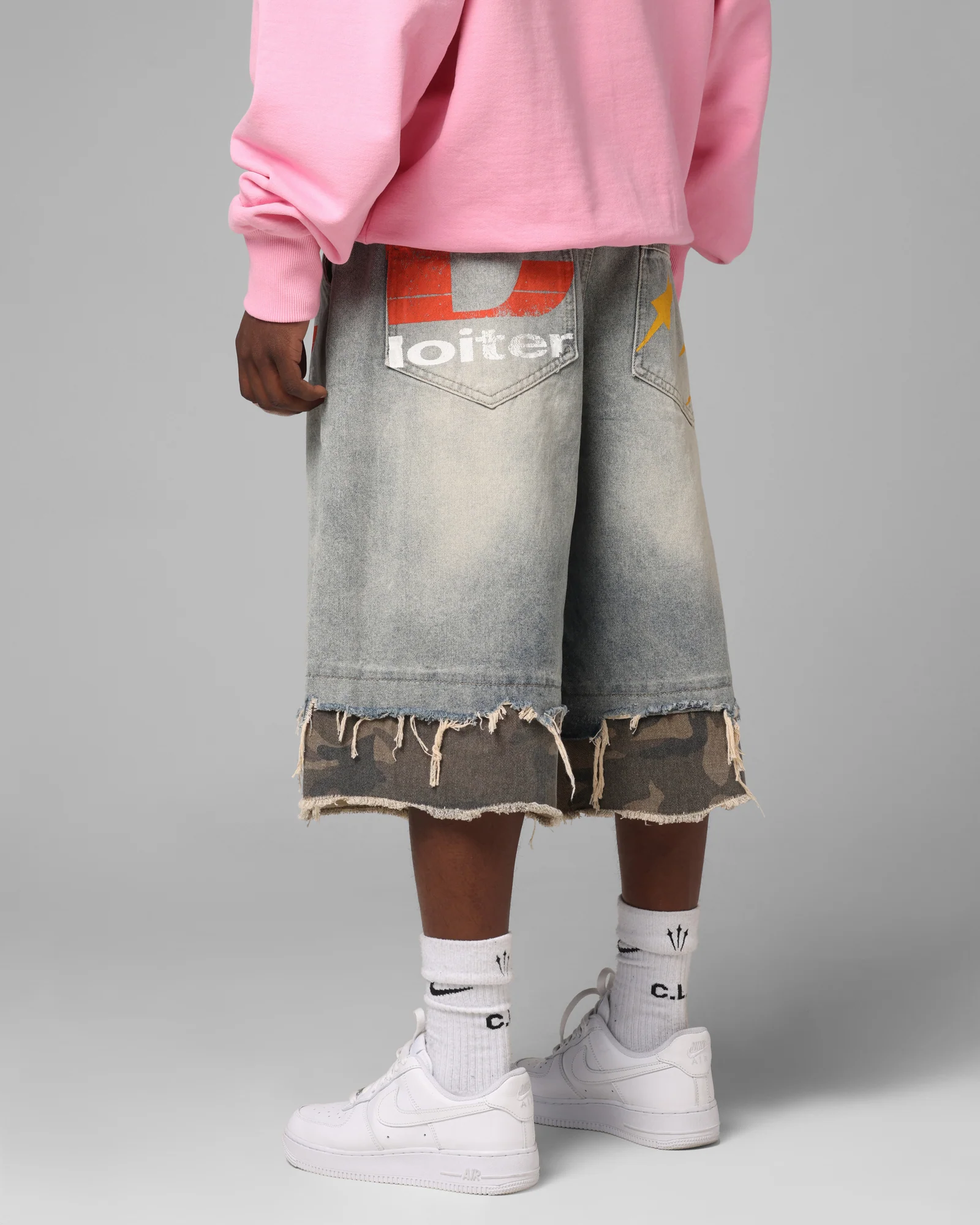 Loiter Oil Rig Denim Jorts Blue Wash - Image 6