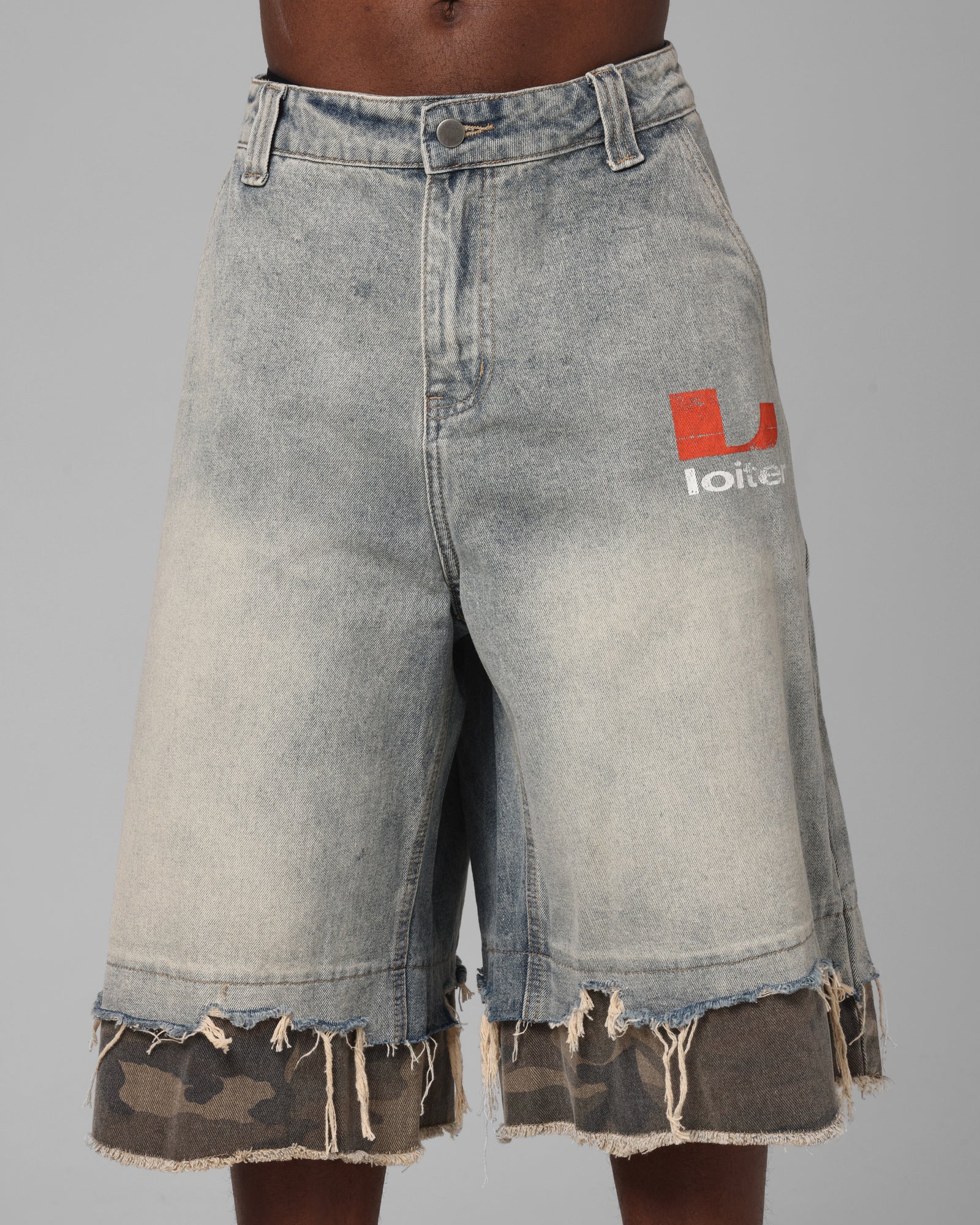 Loiter Oil Rig Denim Jorts Blue Wash - Image 7
