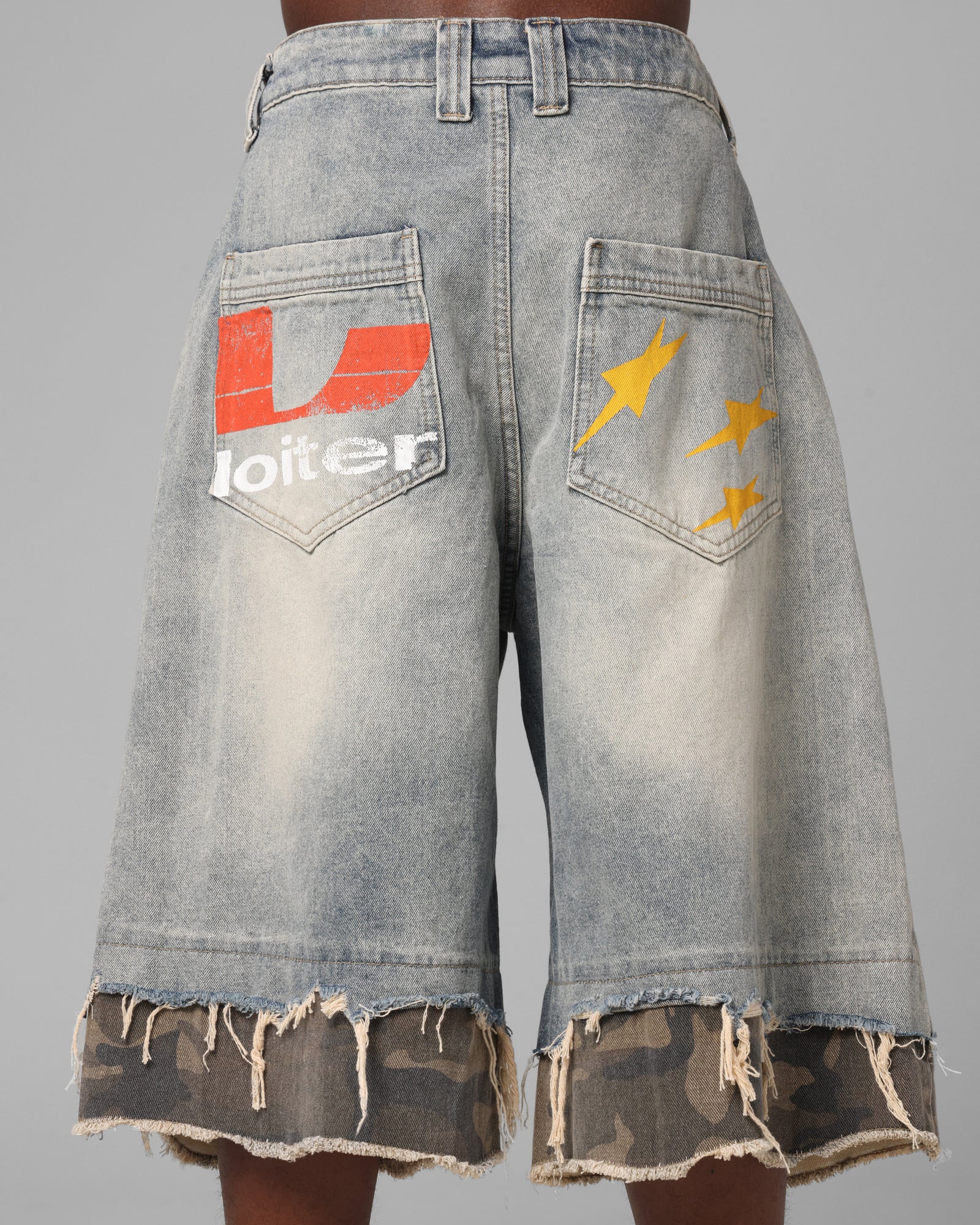 Loiter Oil Rig Denim Jorts Blue Wash - Image 8