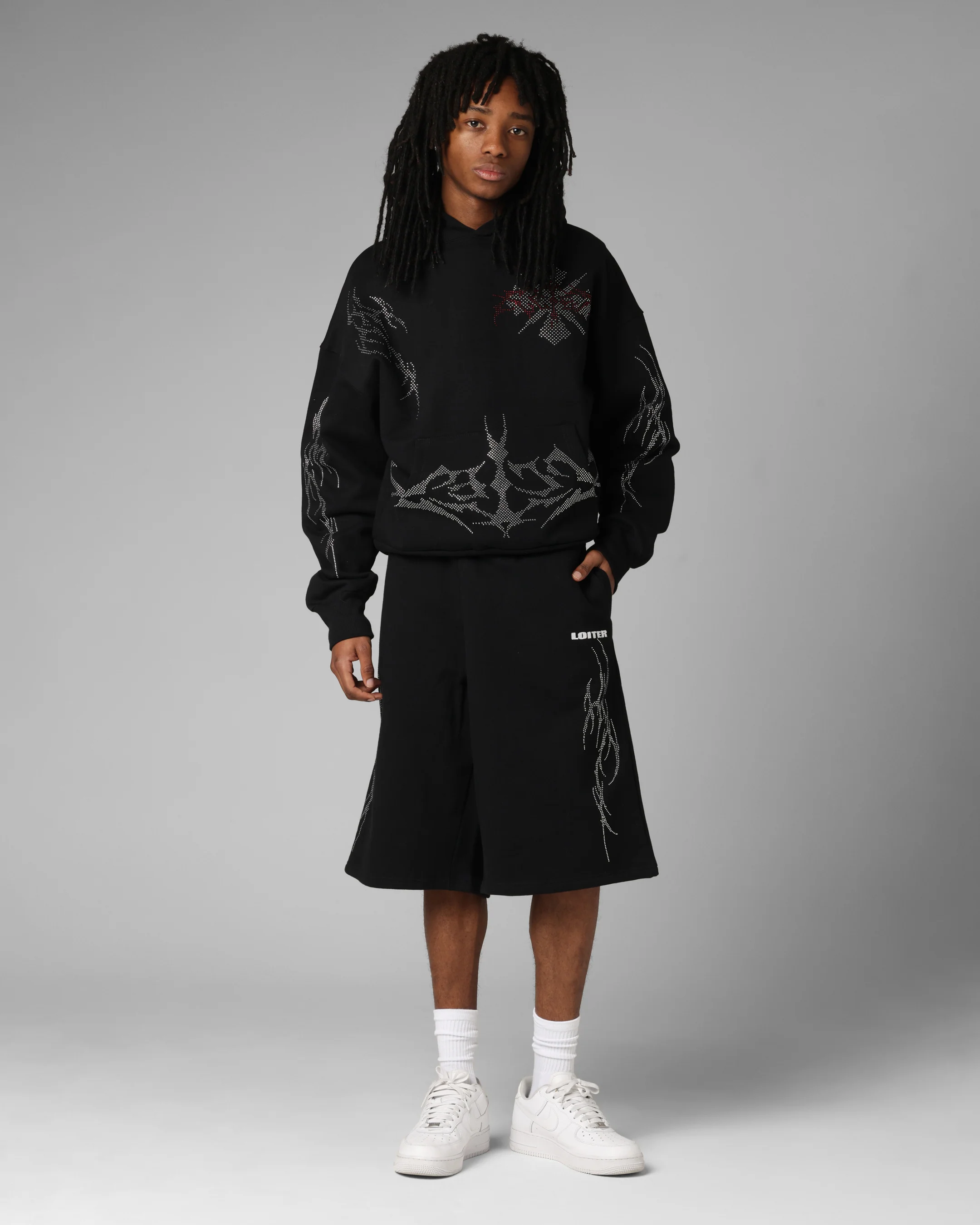 Loiter Opaque Sweat Shorts Black - Image 2