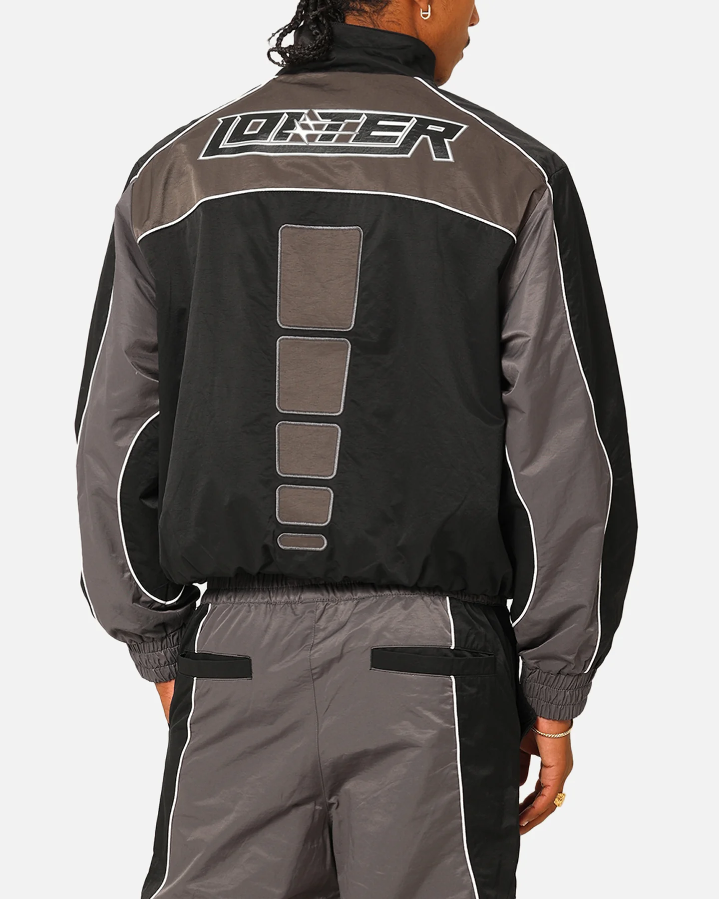 Paradise Track Jacket Black/Grey - Image 3