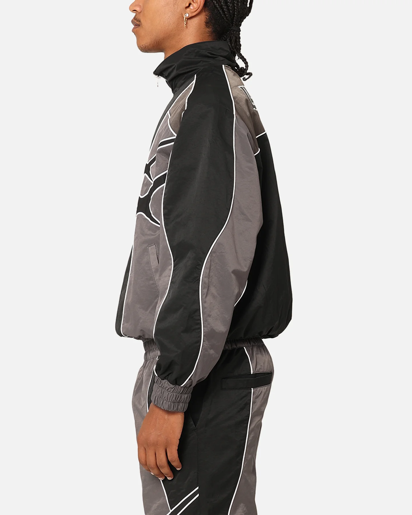 Paradise Track Jacket Black/Grey - Image 5