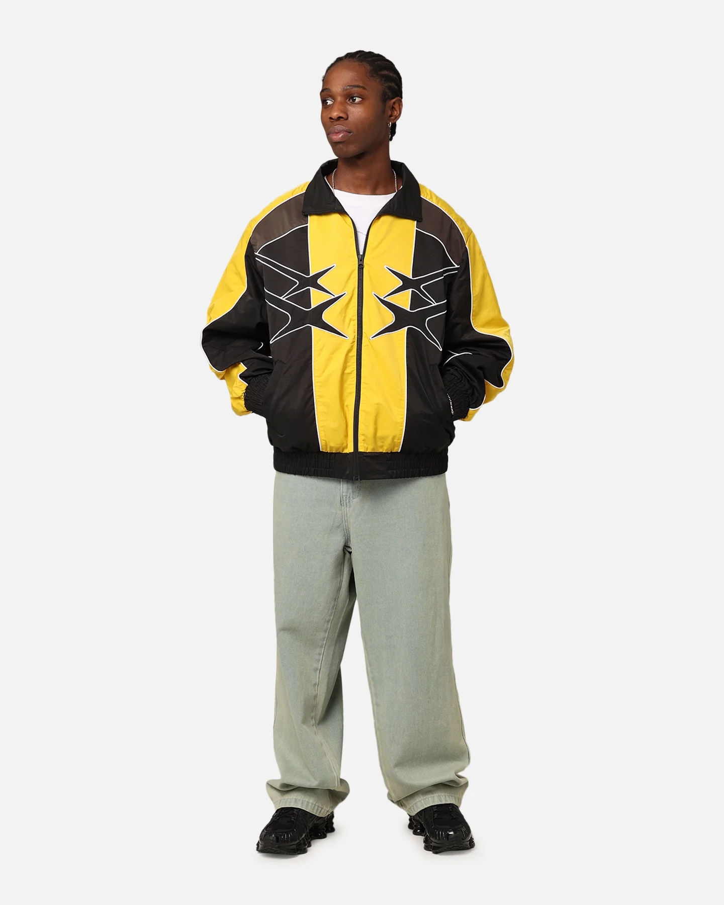Paradise Track Jacket Black/Yellow - Image 3