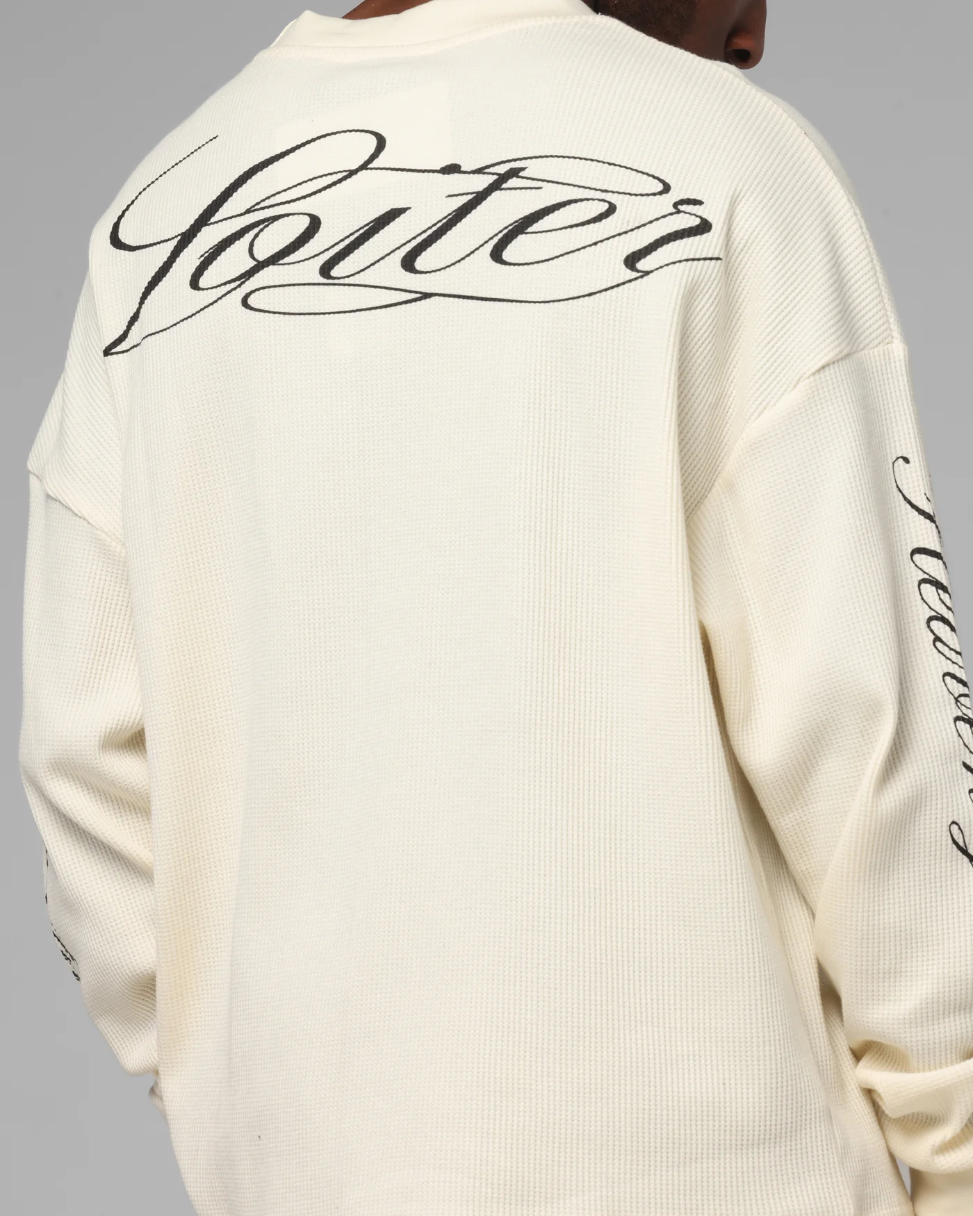 Loiter Purity Thermal Long Sleeve T-Shirt Off White - Image 7