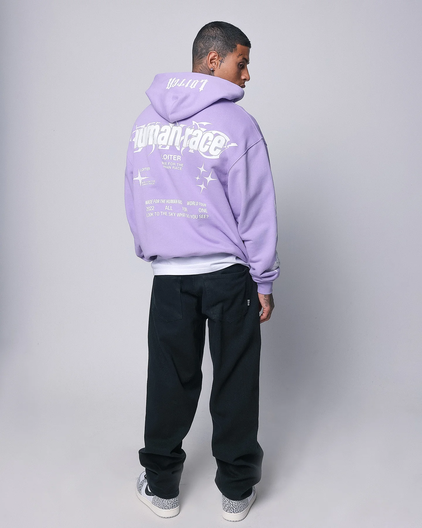 Loiter Rave Zip Hoodie Lilac - Image 3