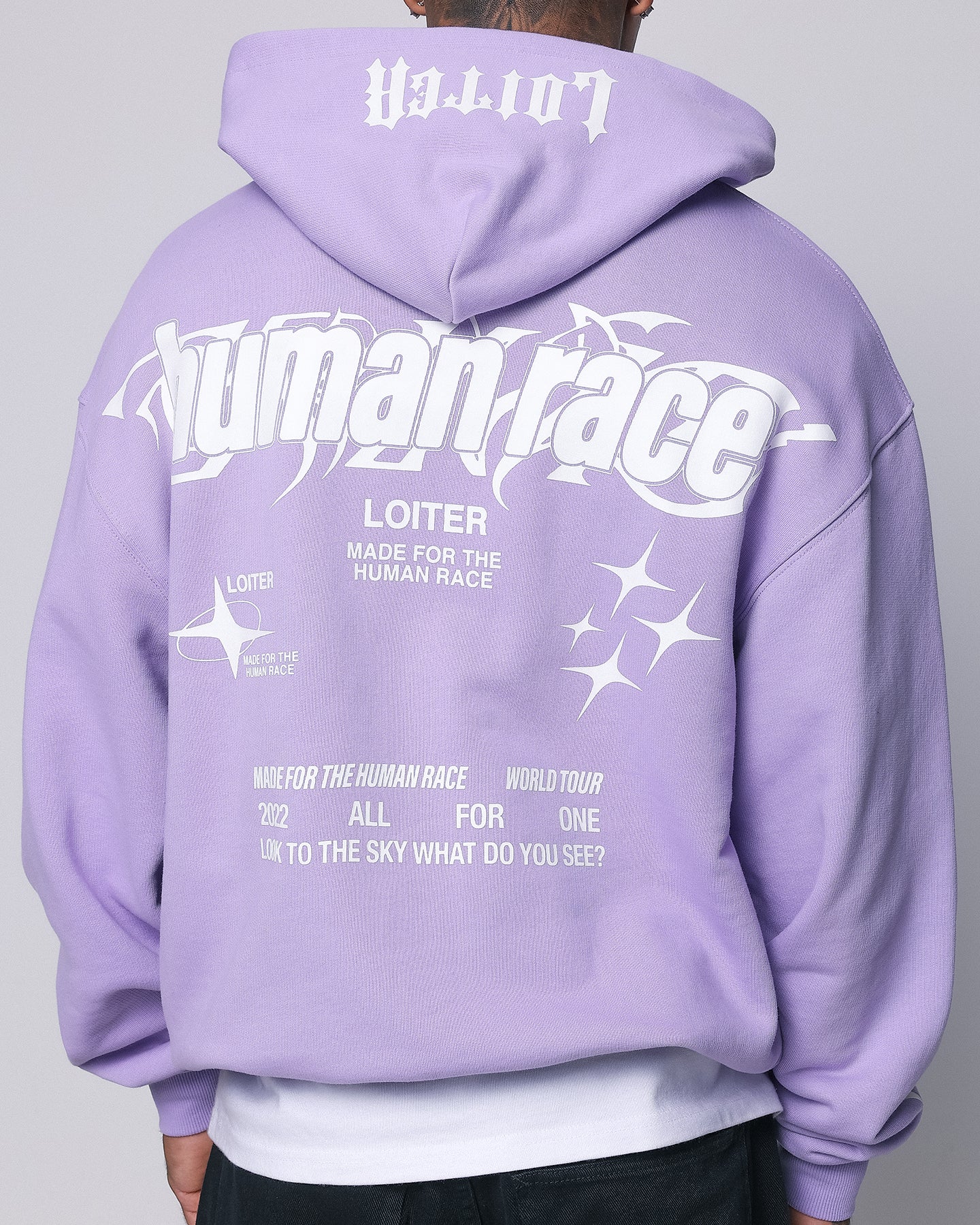 Loiter Rave Zip Hoodie Lilac - Image 5