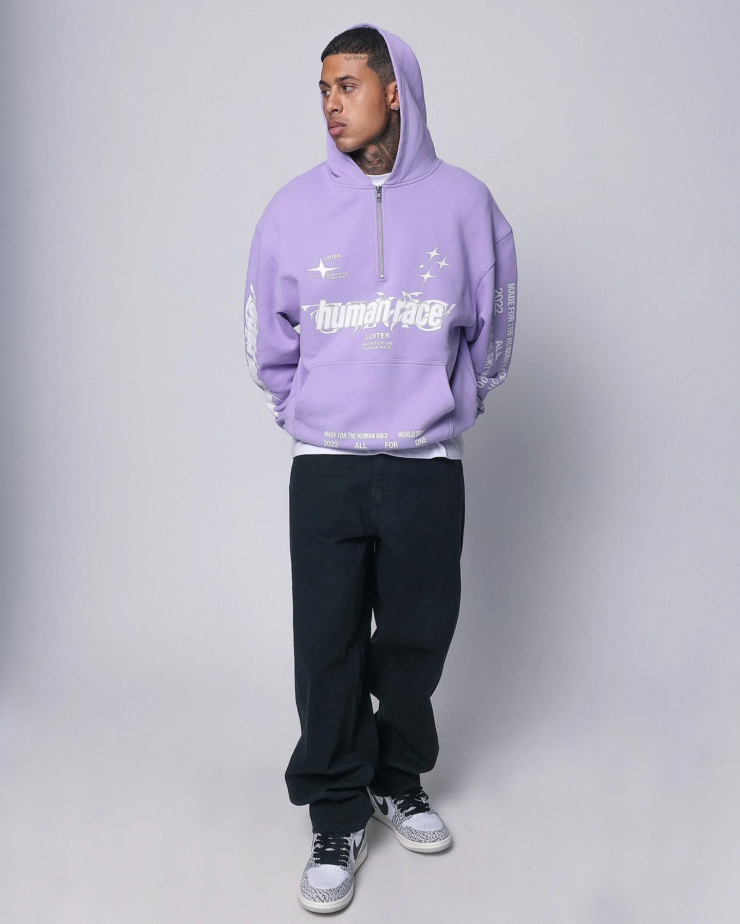 Loiter Rave Zip Hoodie Lilac - Image 8