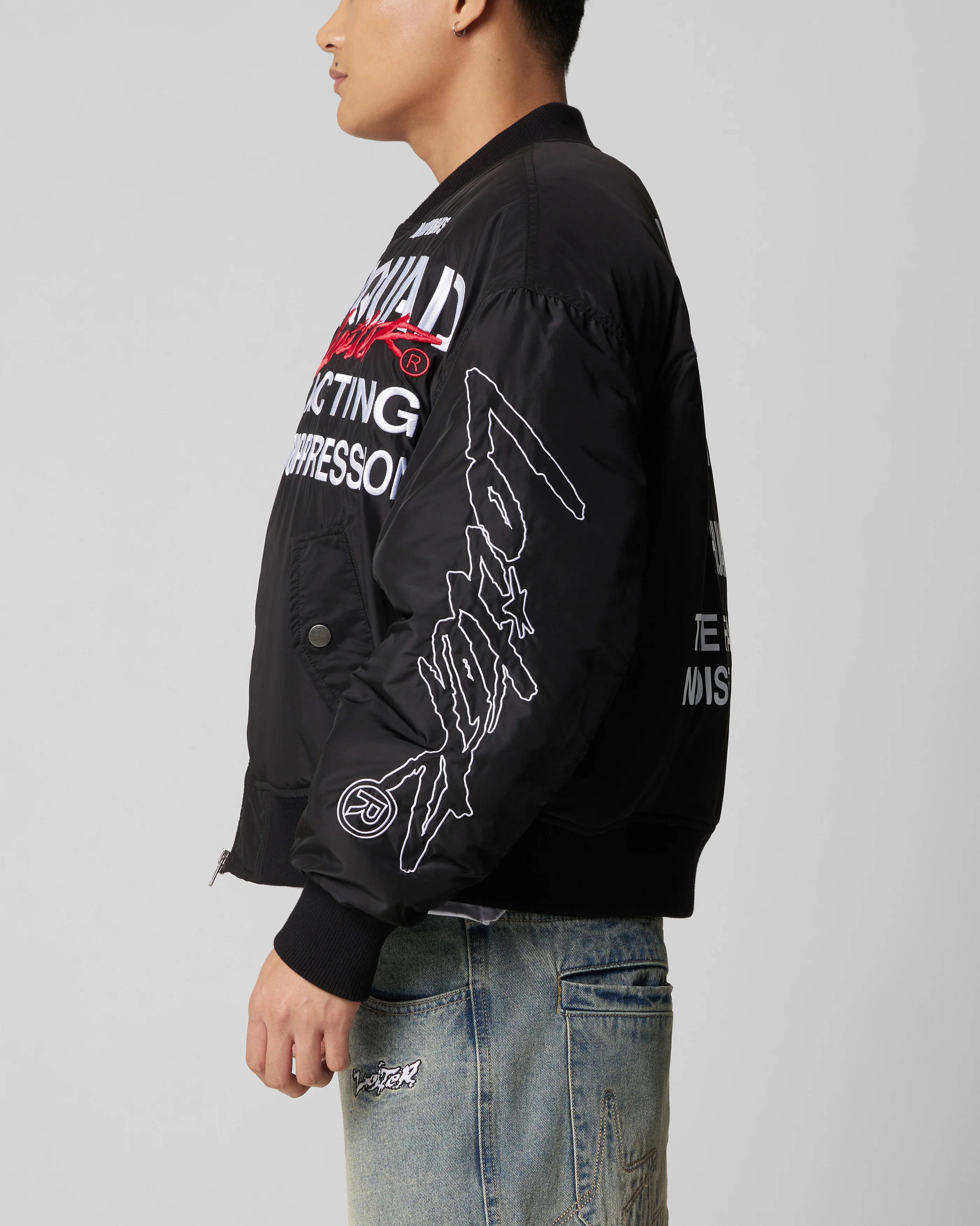 Riot Squad Bomber Jacket Black - Image 2