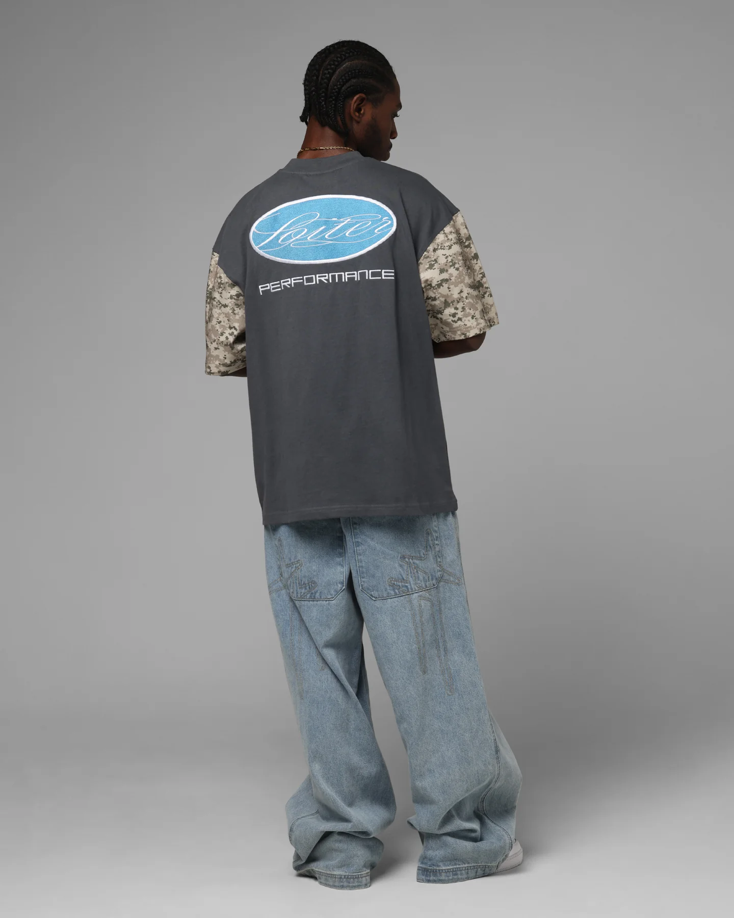 Loiter Rodeo T-Shirt Black/Camo - Image 4