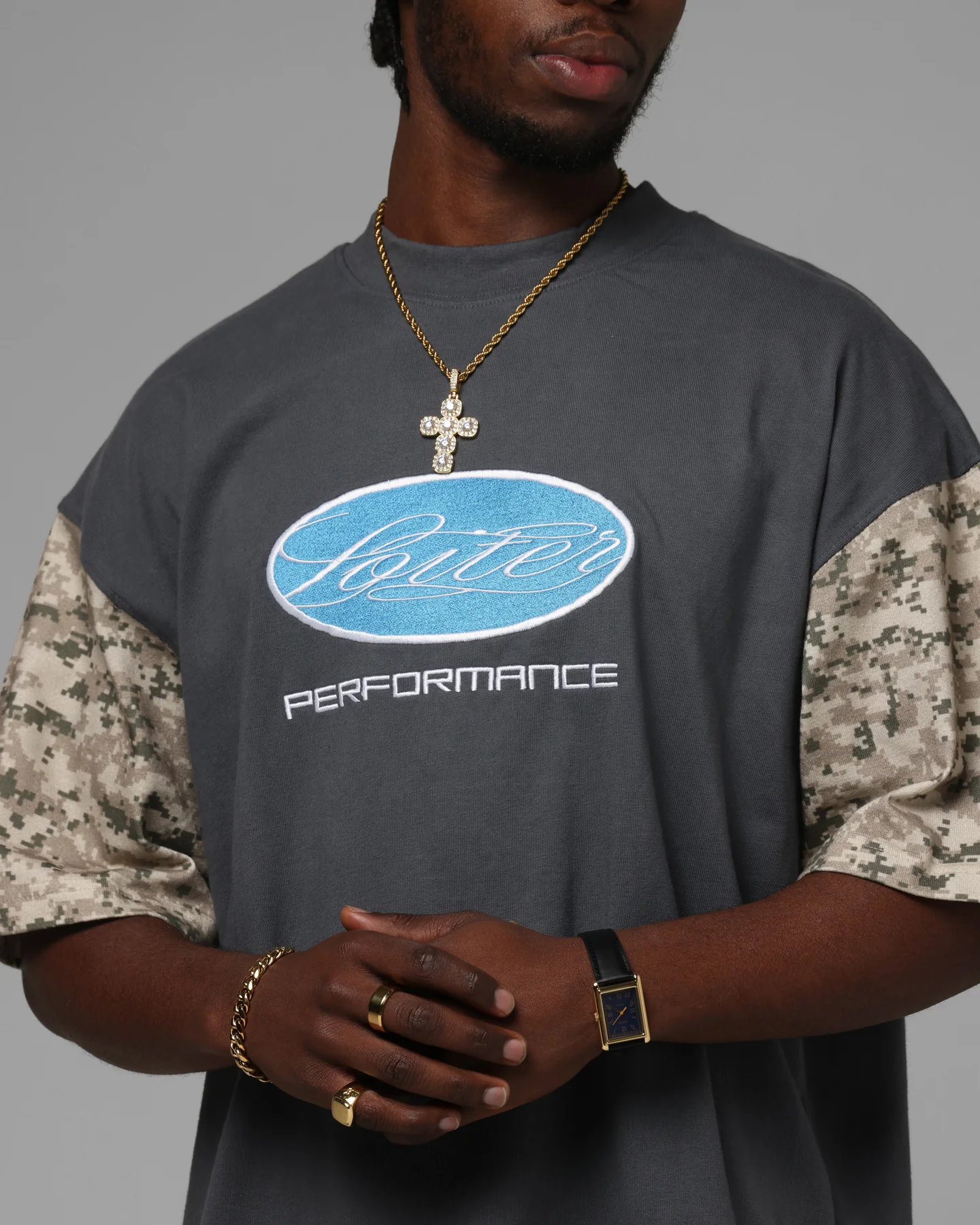 Loiter Rodeo T-Shirt Black/Camo - Image 7
