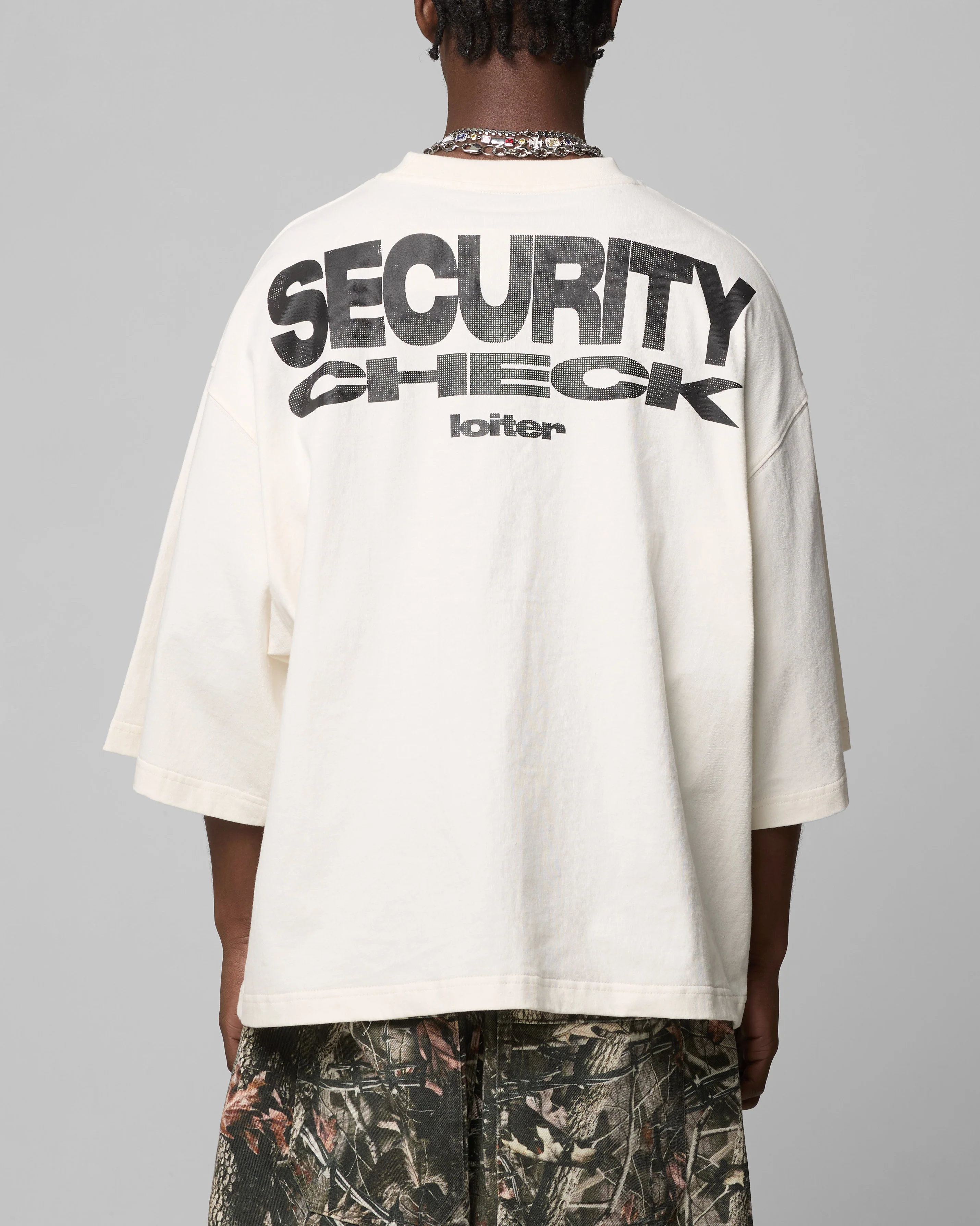 Security Check Box T-Shirt Off White - Image 2