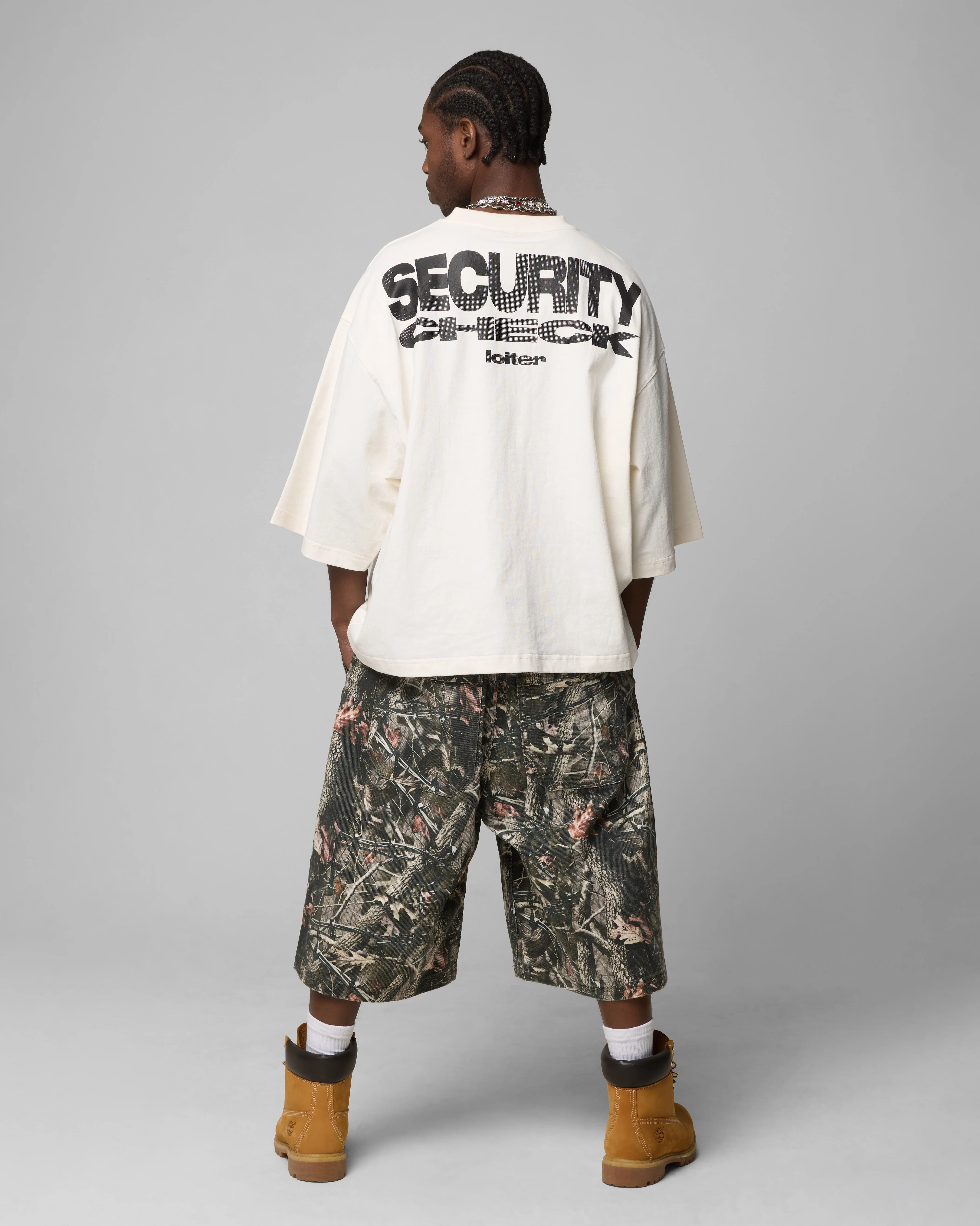 Security Check Box T-Shirt Off White - Image 4