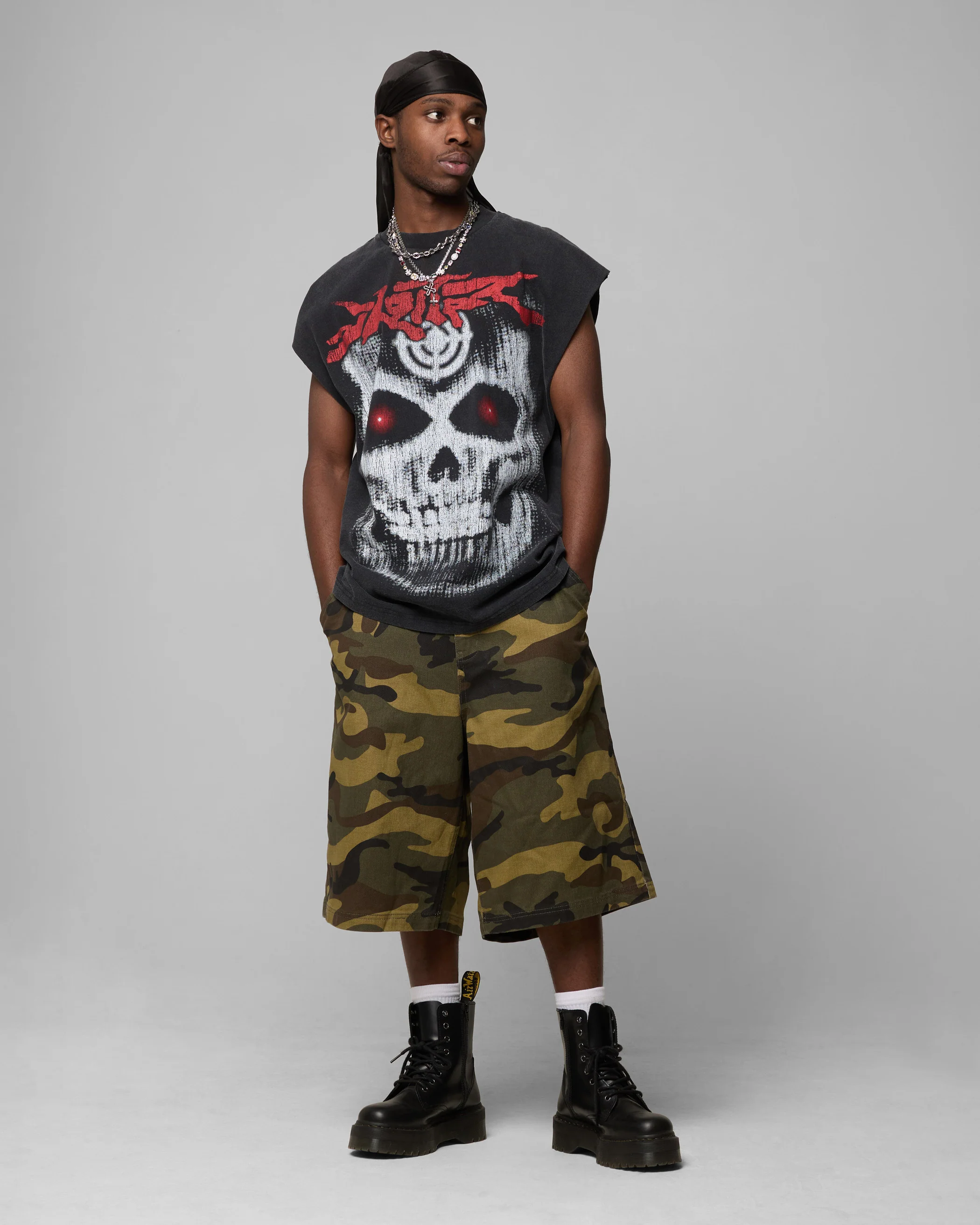 Ski Mask Muscle T-Shirt Vintage Black - Image 3