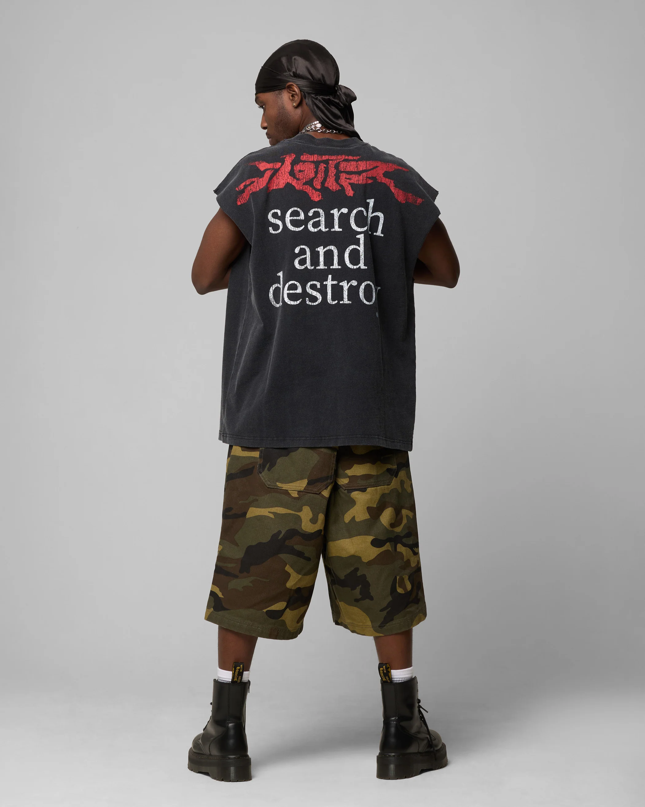 Ski Mask Muscle T-Shirt Vintage Black - Image 4