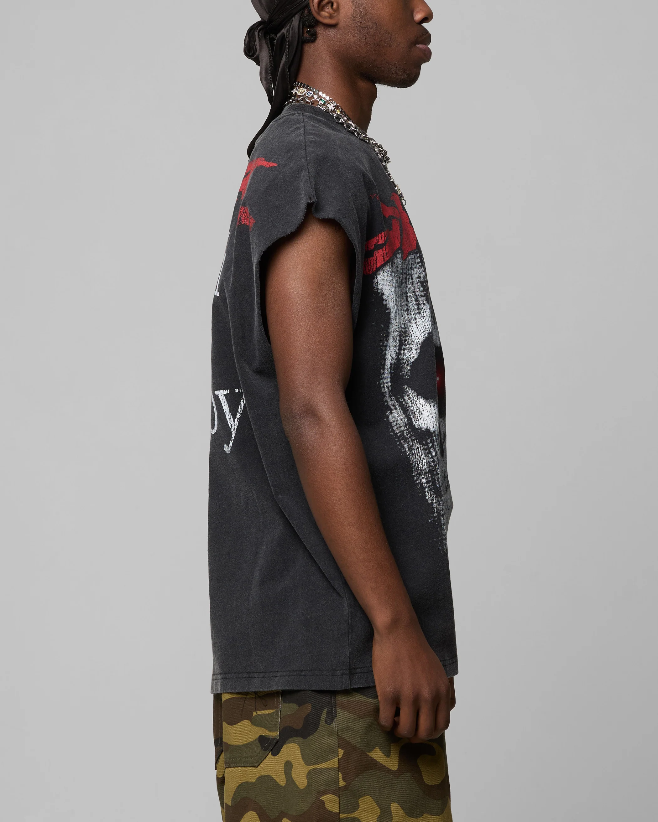 Ski Mask Muscle T-Shirt Vintage Black - Image 5