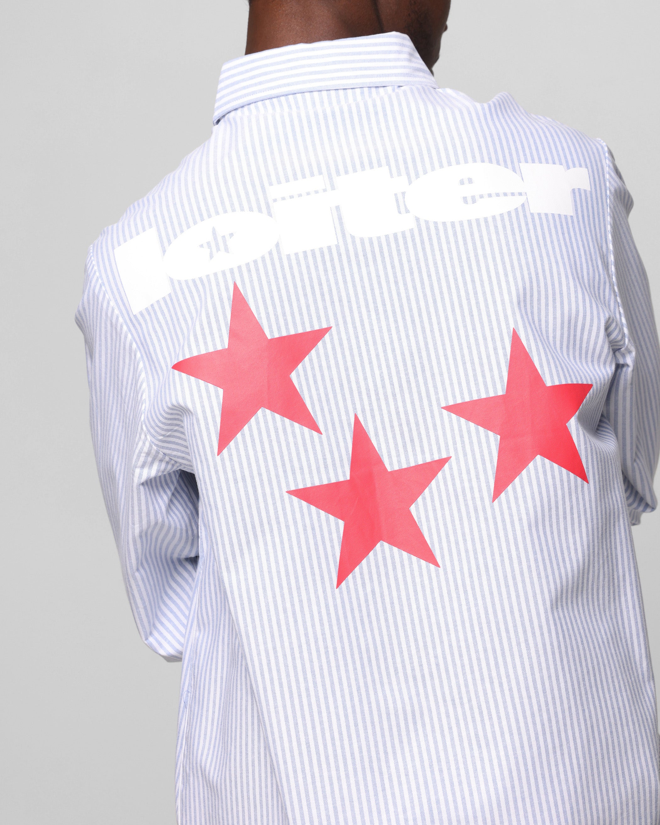 Loiter Solar Button Up Shirt Blue Pin Stripe - Image 7