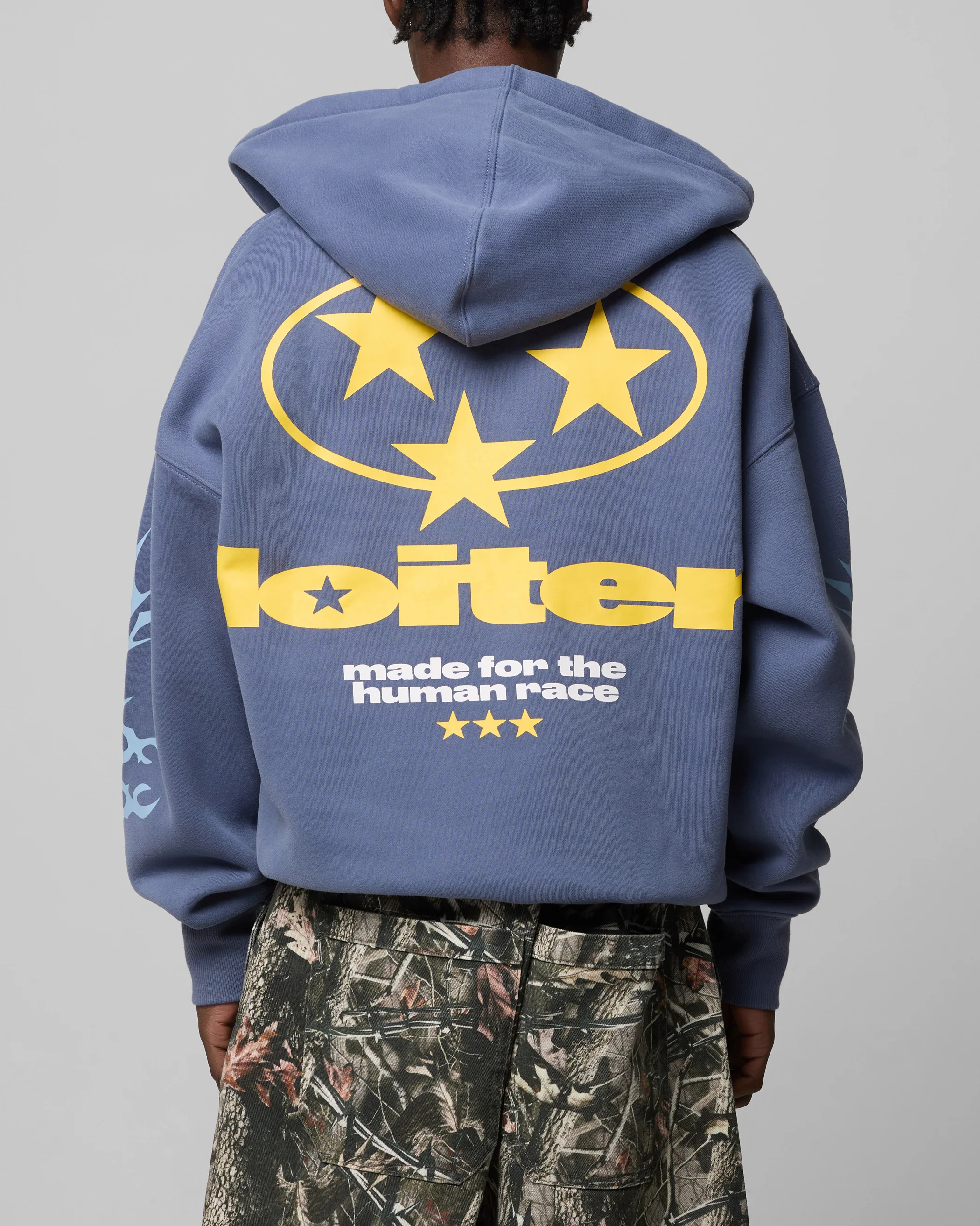 Loiter Solar Zip Hoodie Blue - Image 2