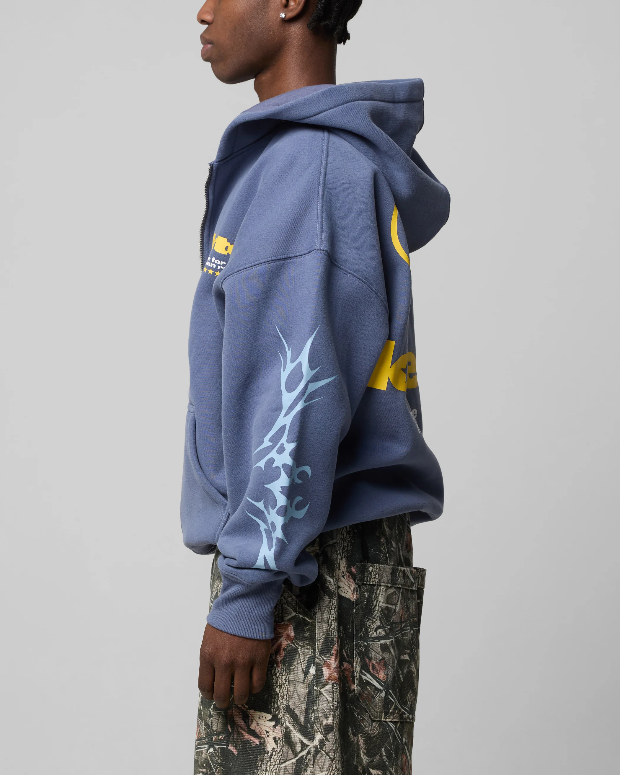 Loiter Solar Zip Hoodie Blue - Image 6