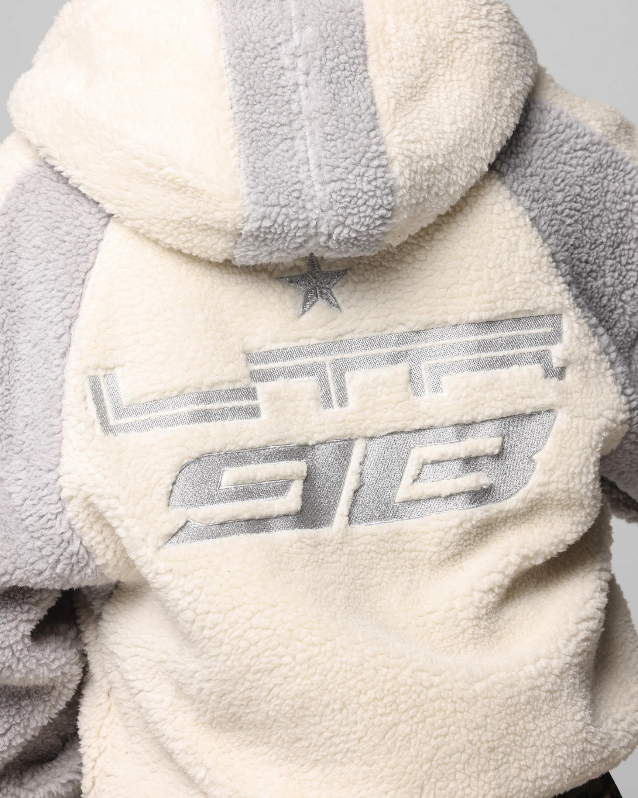 Loiter Speedway Fleece Jacket Stone - Image 6