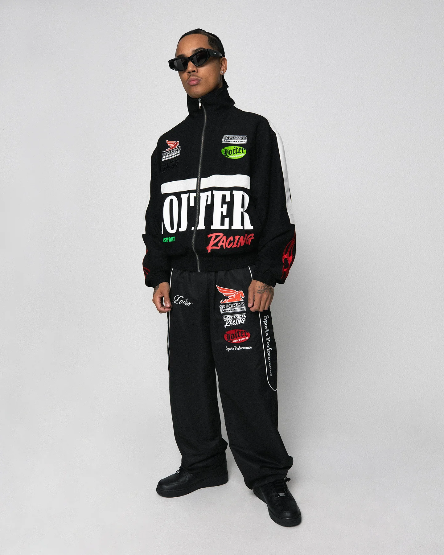 Loiter Speedway Windbreaker Jacket Black - Image 3