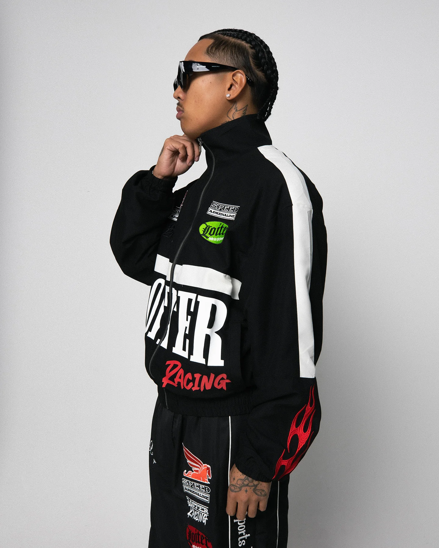 Loiter Speedway Windbreaker Jacket Black - Image 4