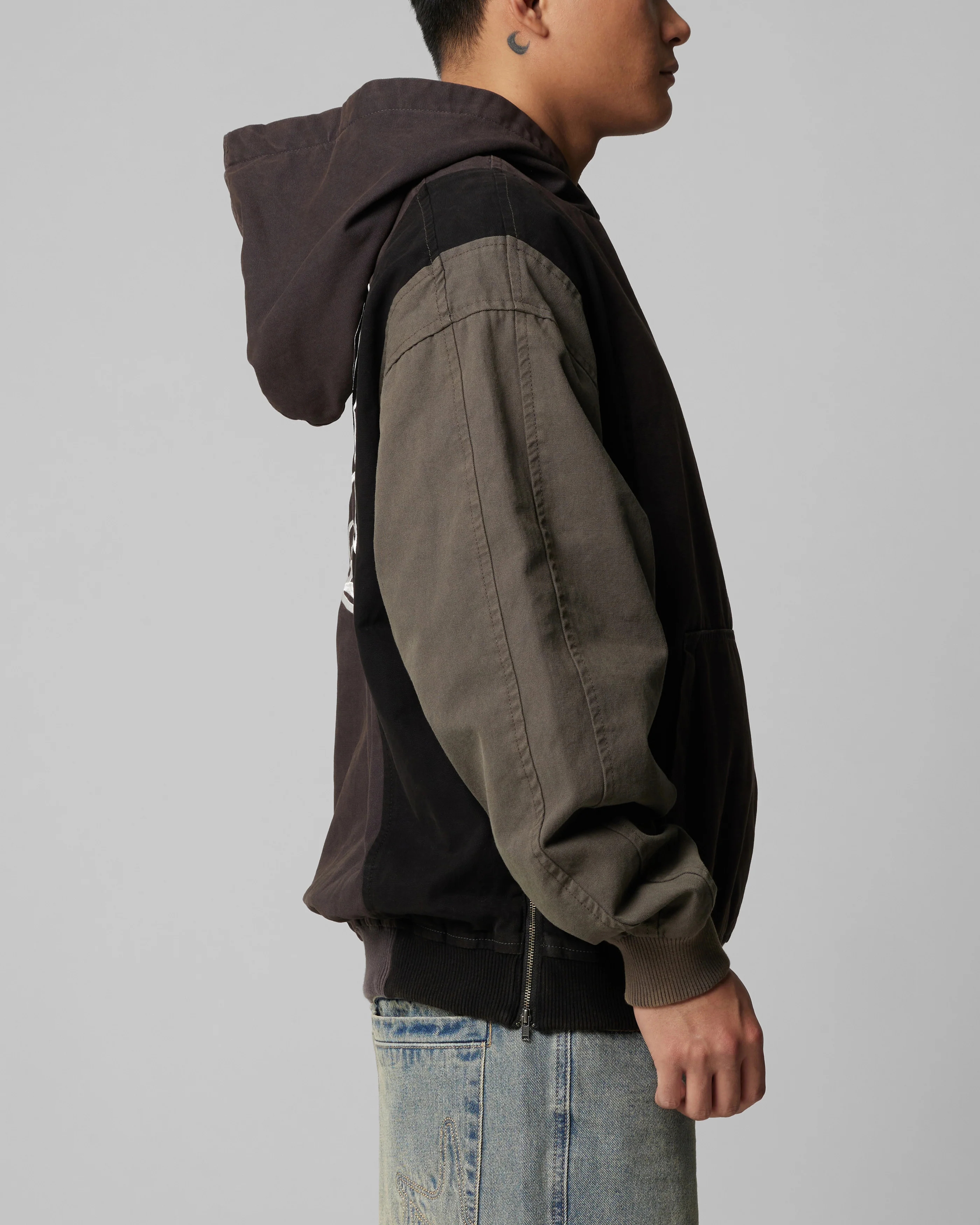 Loiter Splinter Hoodie Black/Charcoal - Image 5
