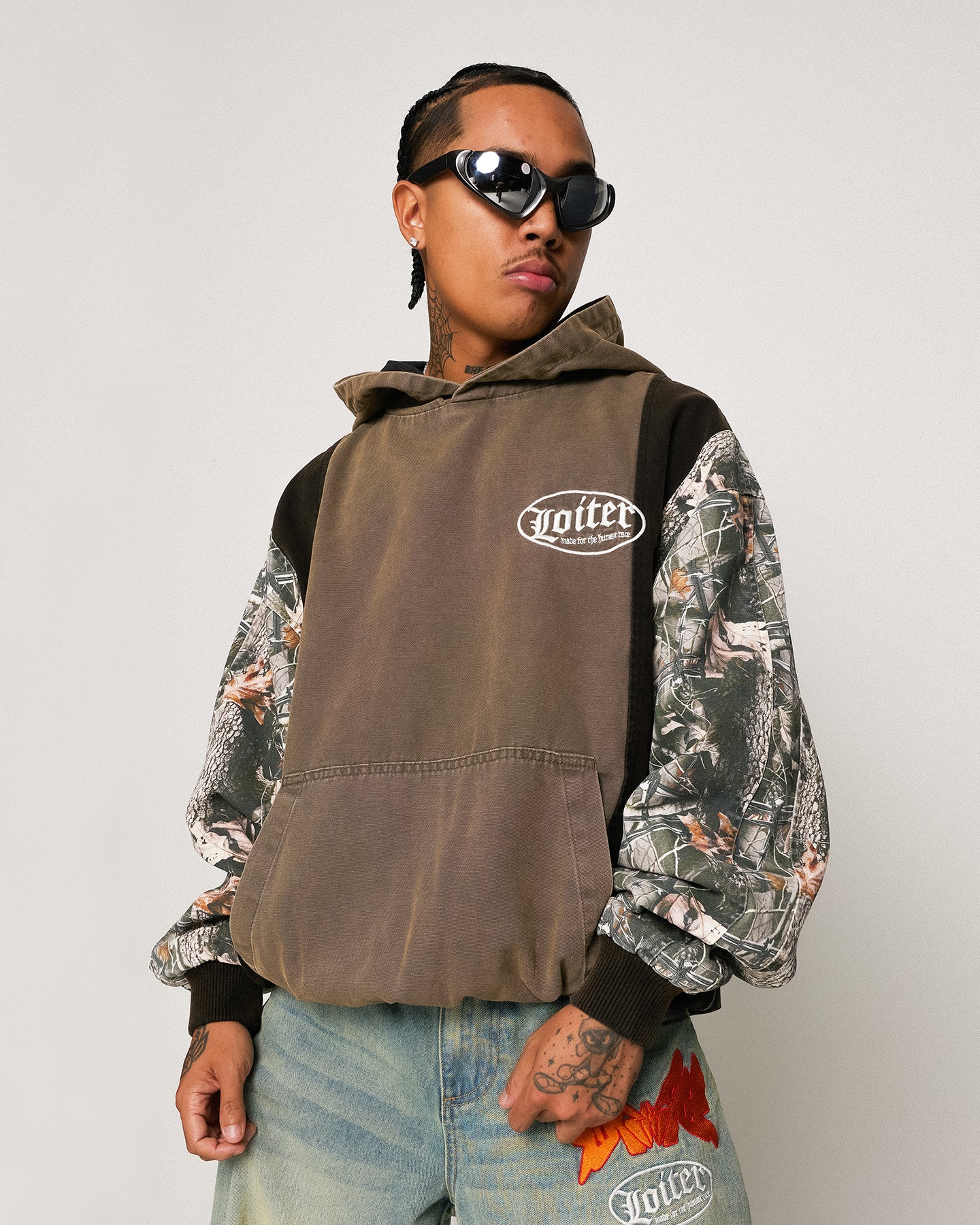 Loiter Splinter Hoodie Khaki/Camo - Image 3
