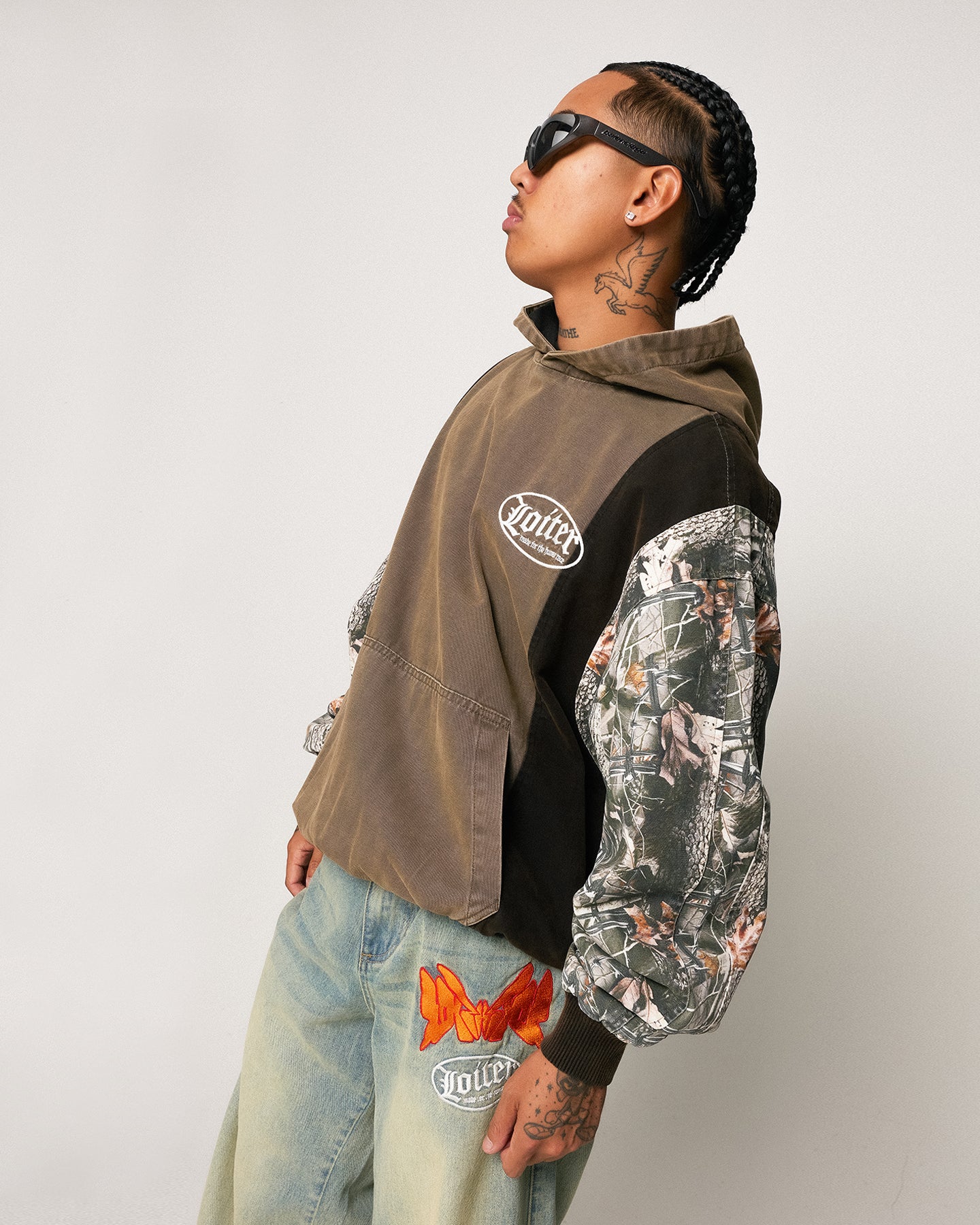 Loiter Splinter Hoodie Khaki/Camo - Image 5
