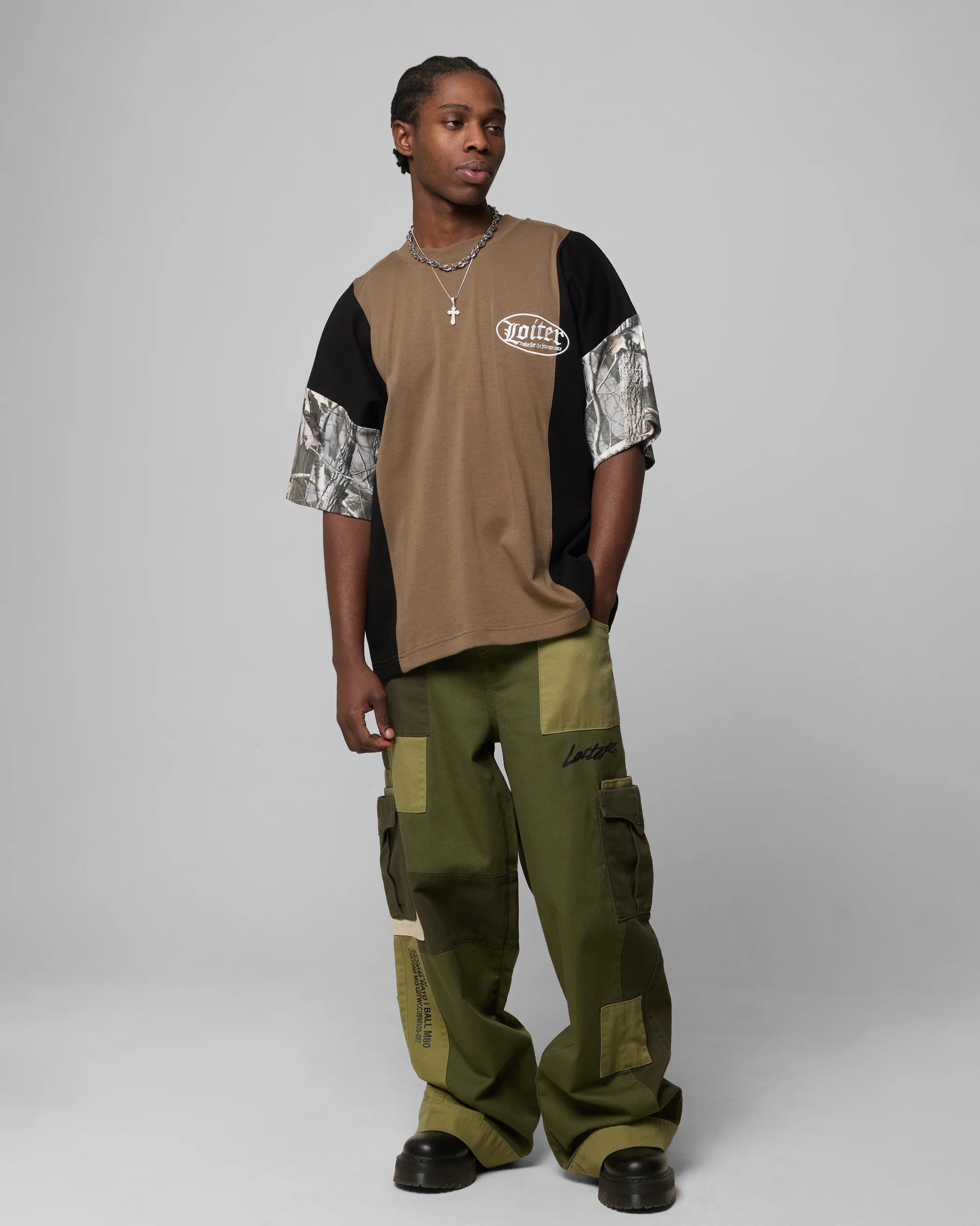 Splinter T-Shirt Woodland Camo - Image 2