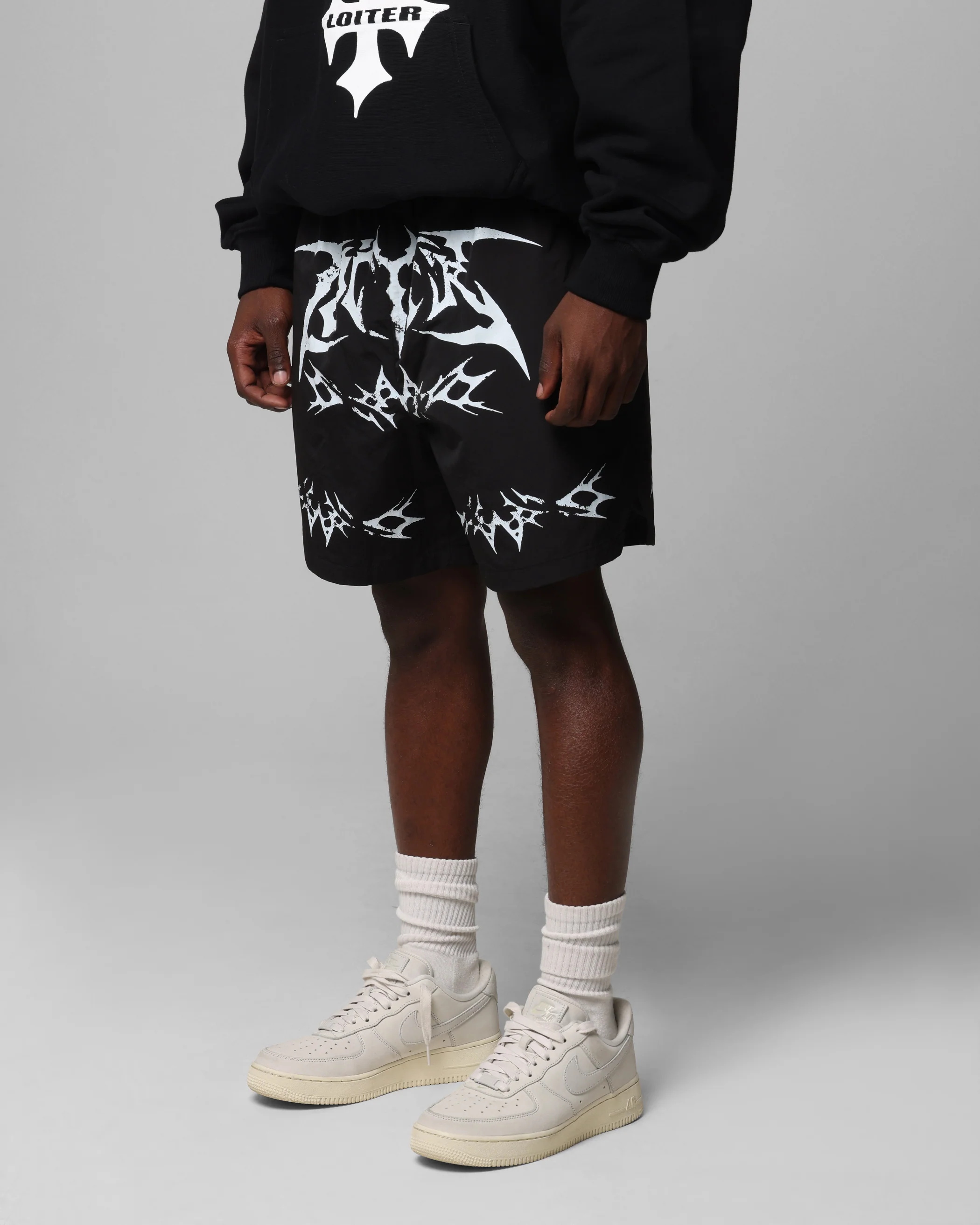 Loiter Stacked Metal Walk Shorts Black - Image 5