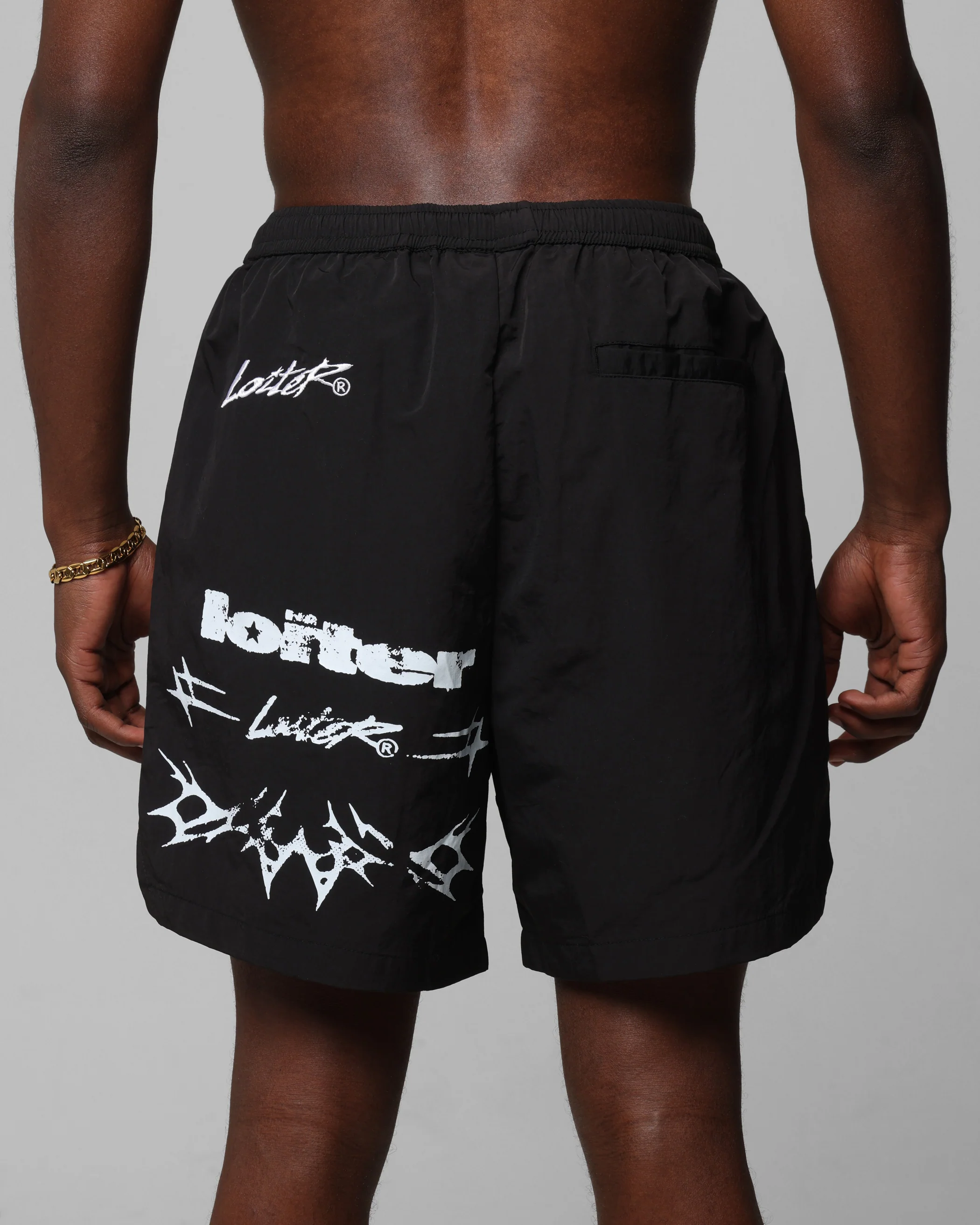 Loiter Stacked Metal Walk Shorts Black - Image 8