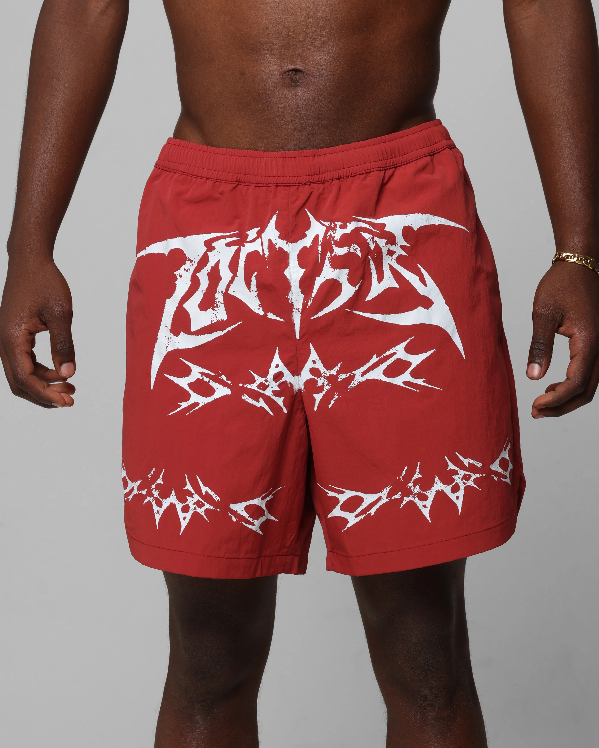 Loiter Stacked Metal Walk Shorts Burgandy - Image 7