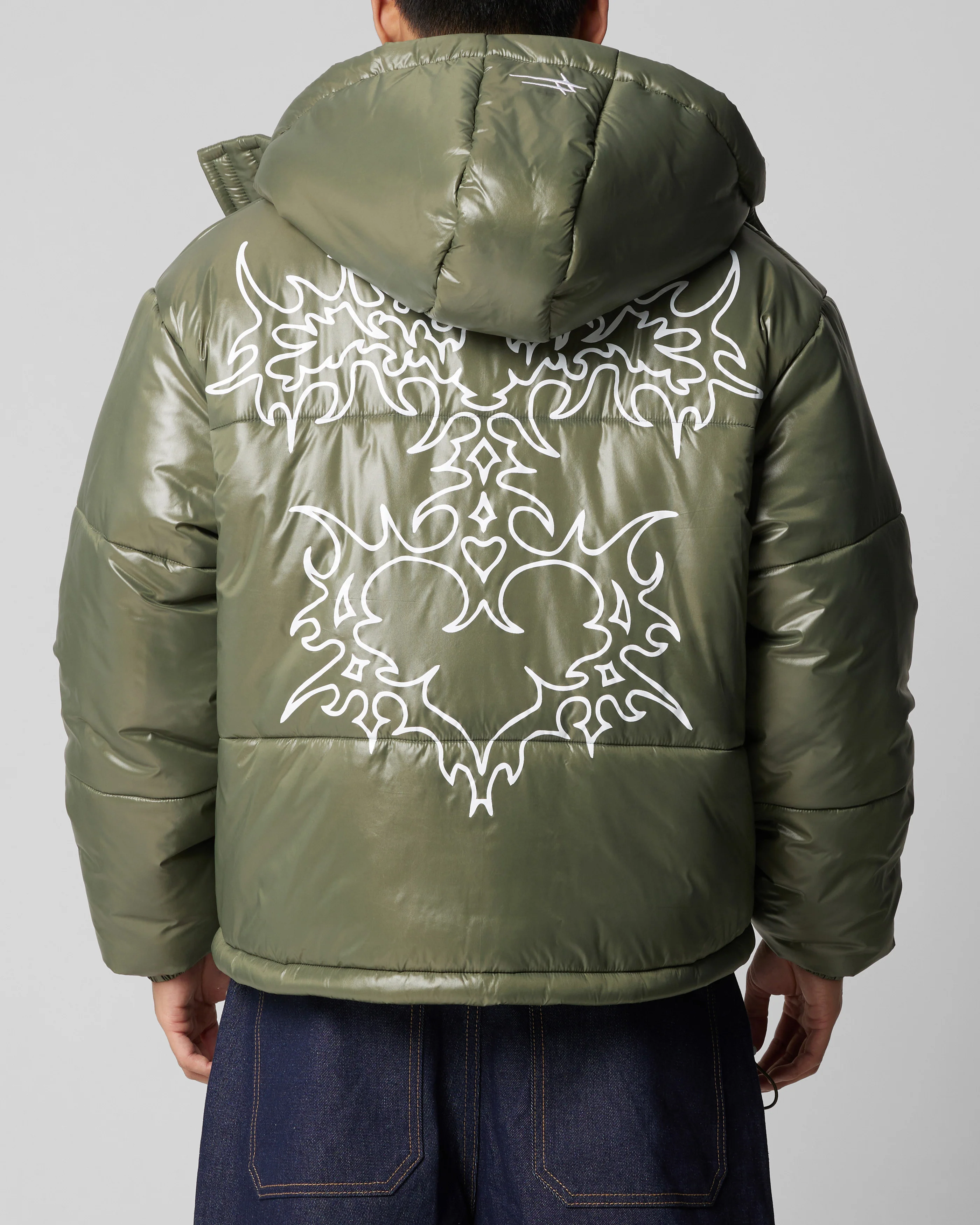 Star Born Puffer Jacket Green - Image 2