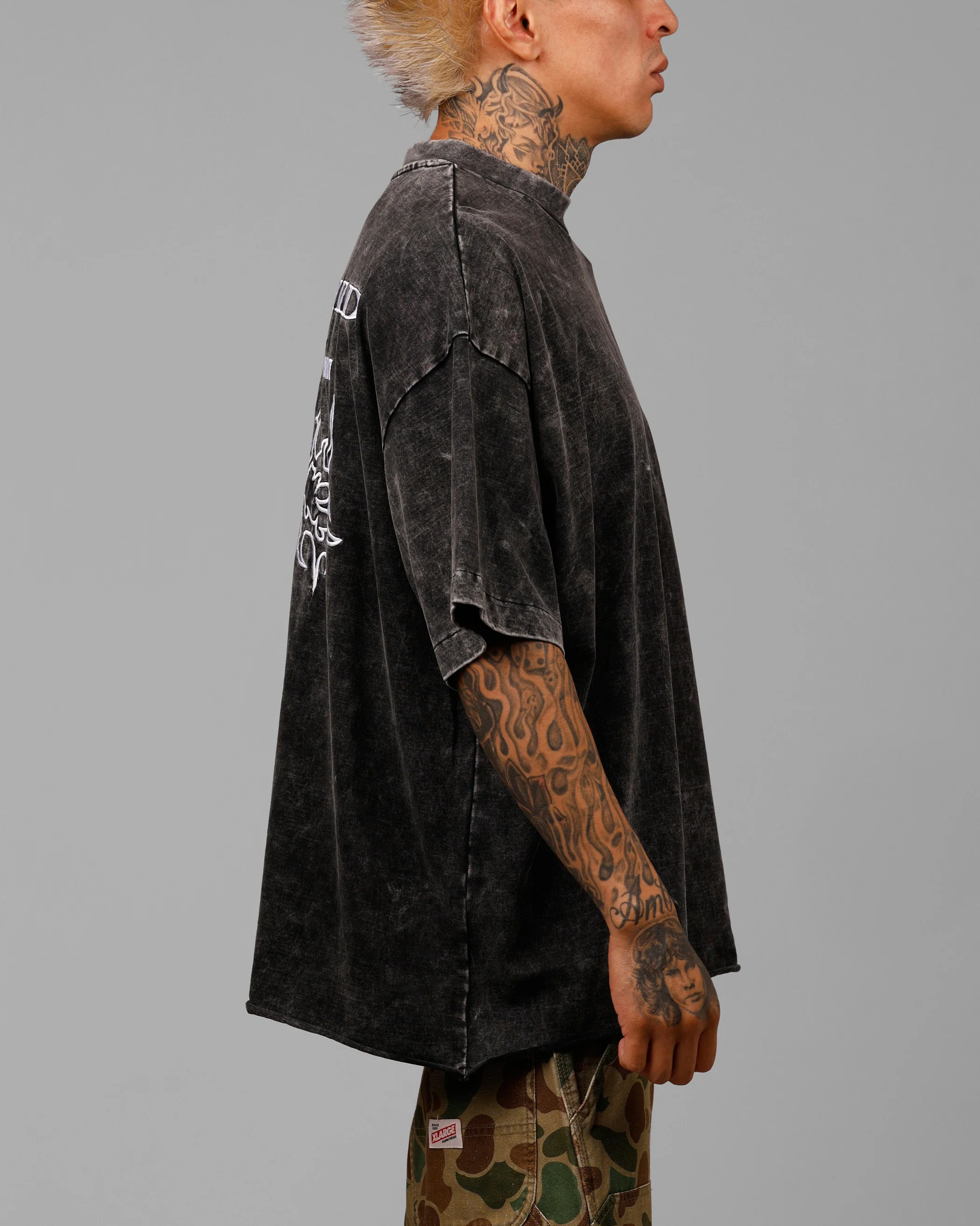 Star Child Pocket T-Shirt Black Wash - Image 4