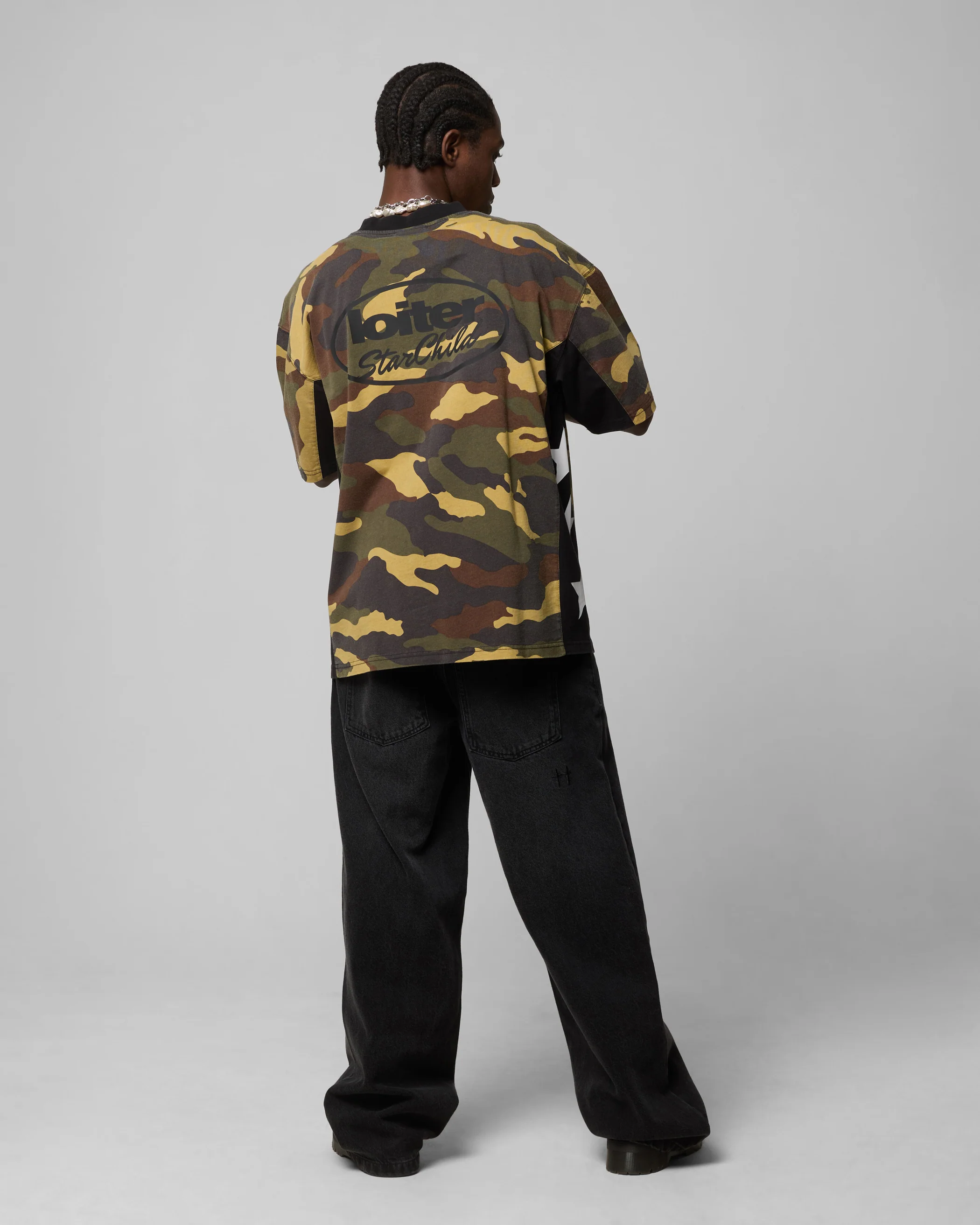 Loiter Star Child T-Shirt Woodland Camo - Image 4