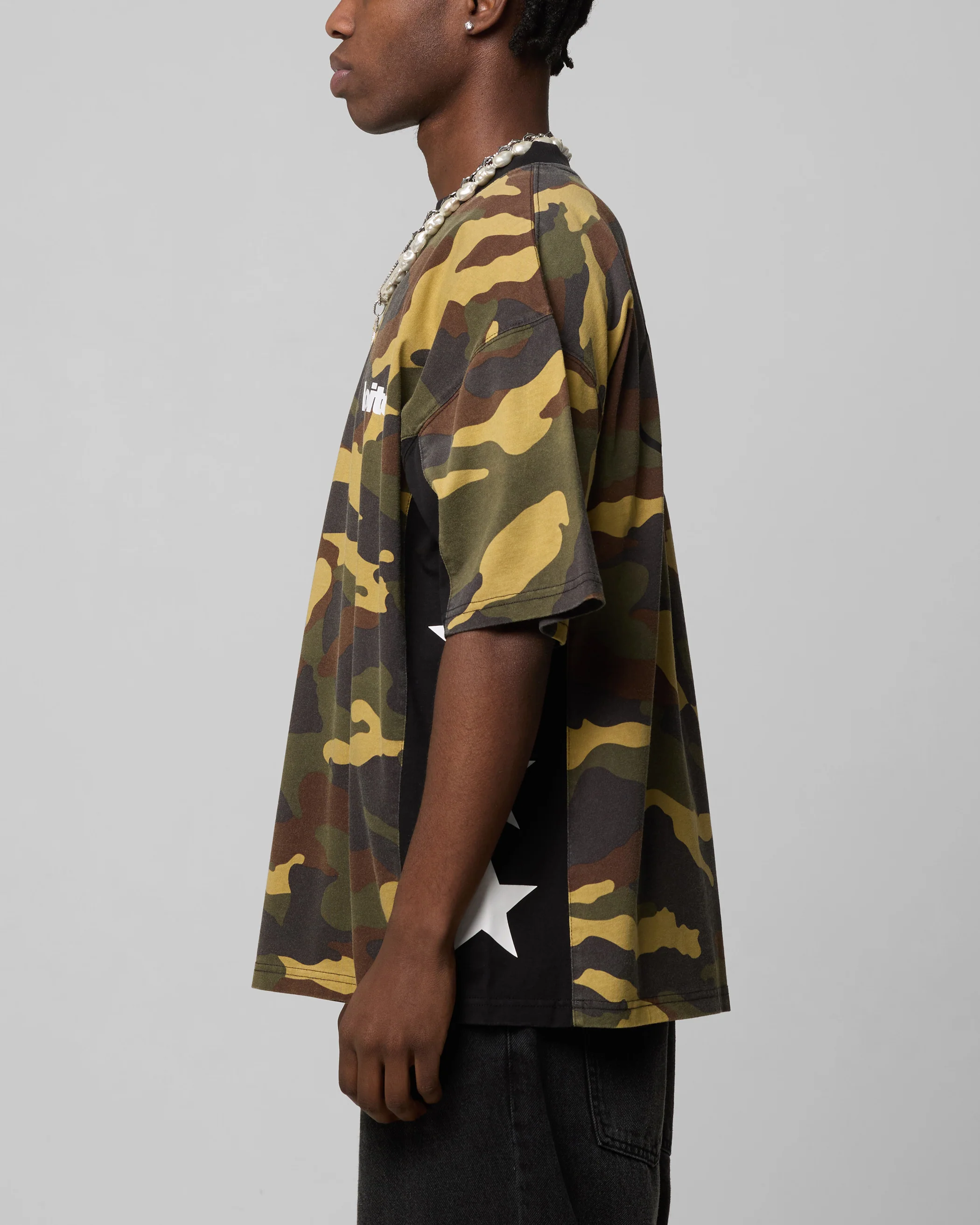 Loiter Star Child T-Shirt Woodland Camo - Image 6
