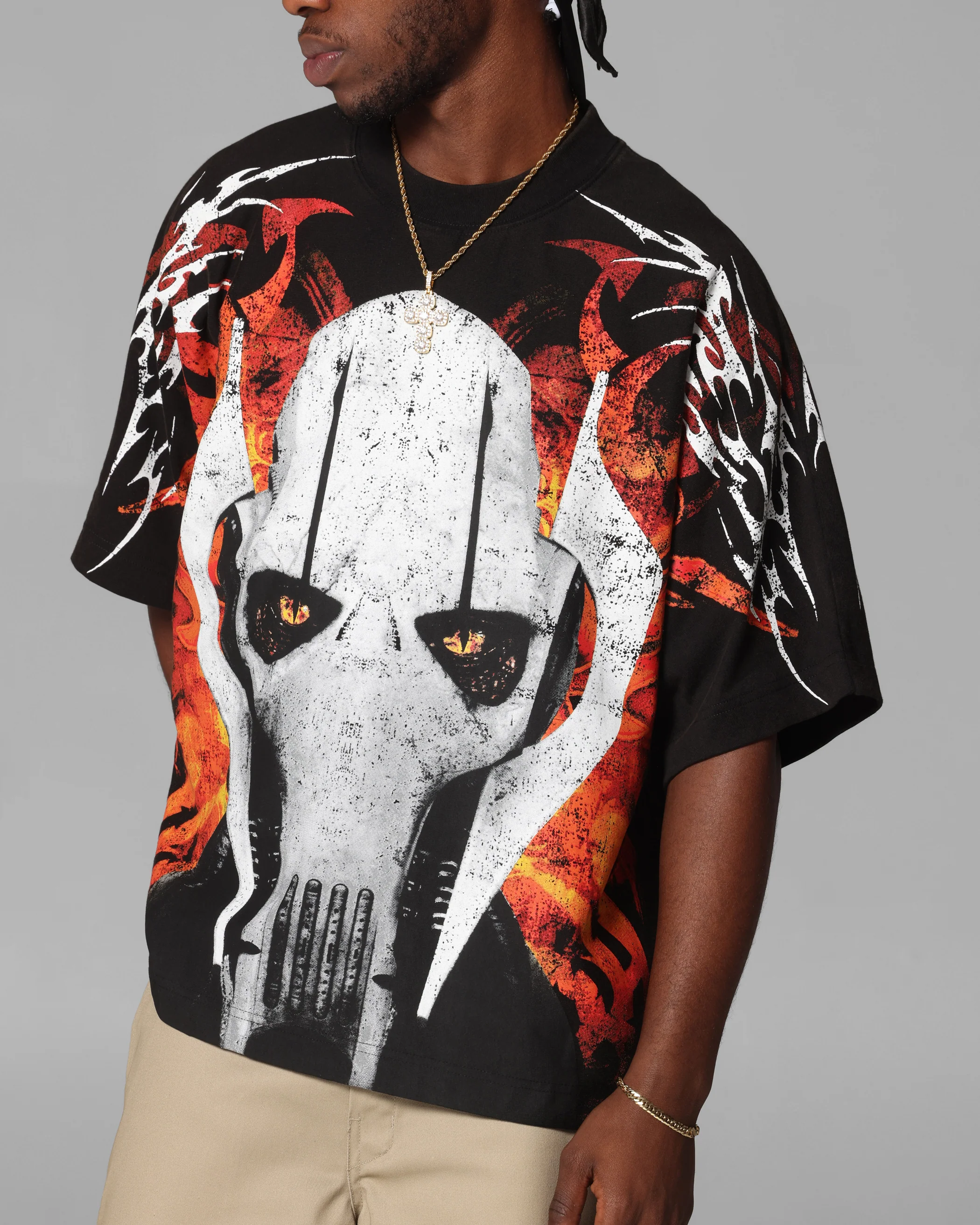 Star Wars Grievous Vintage T-Shirt Black/Red - Image 8