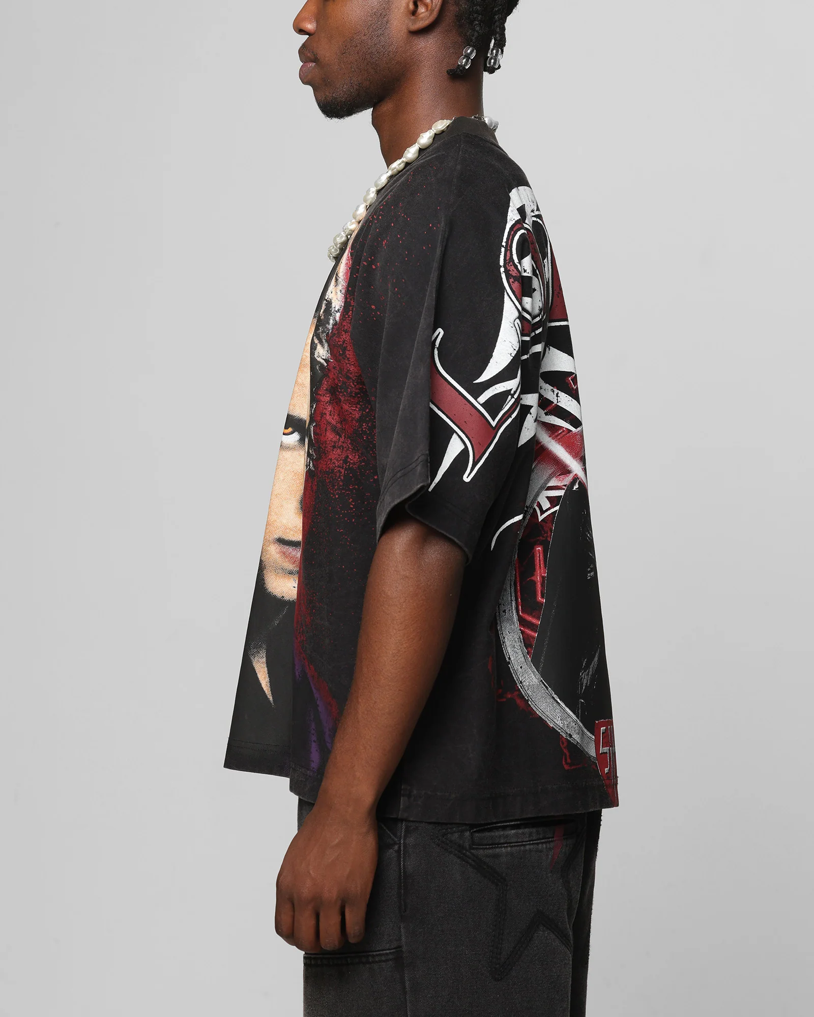 Loiter Star Wars Vader Boxy T-Shirt Washed Black - Image 5