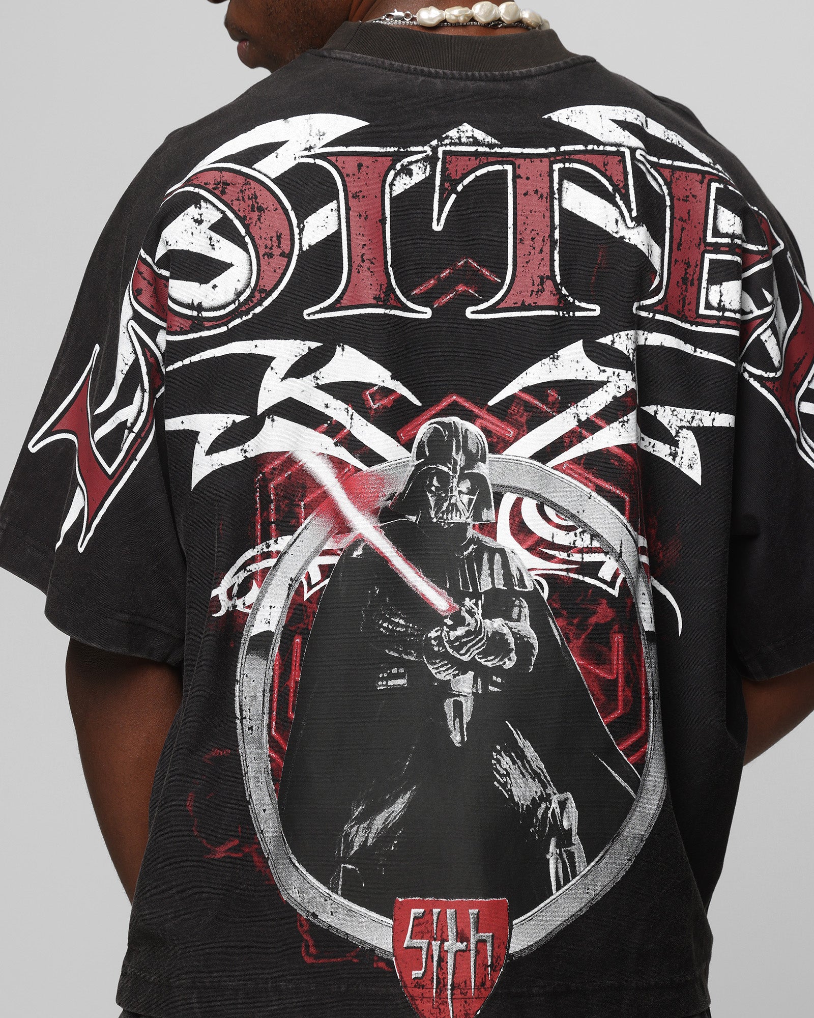 Loiter Star Wars Vader Boxy T-Shirt Washed Black - Image 7