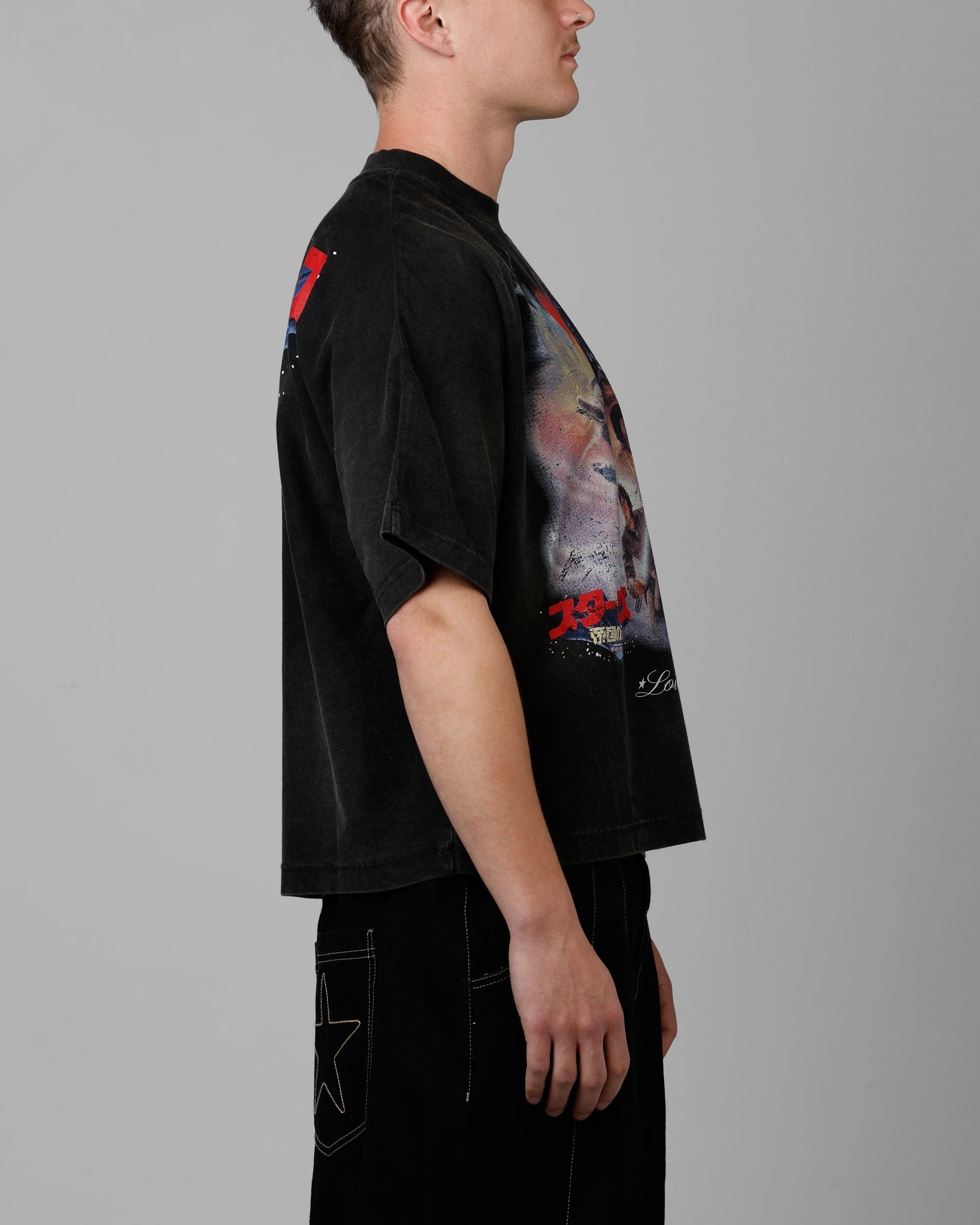 Star Wars Vintage T-Shirt Washed Black - Image 4