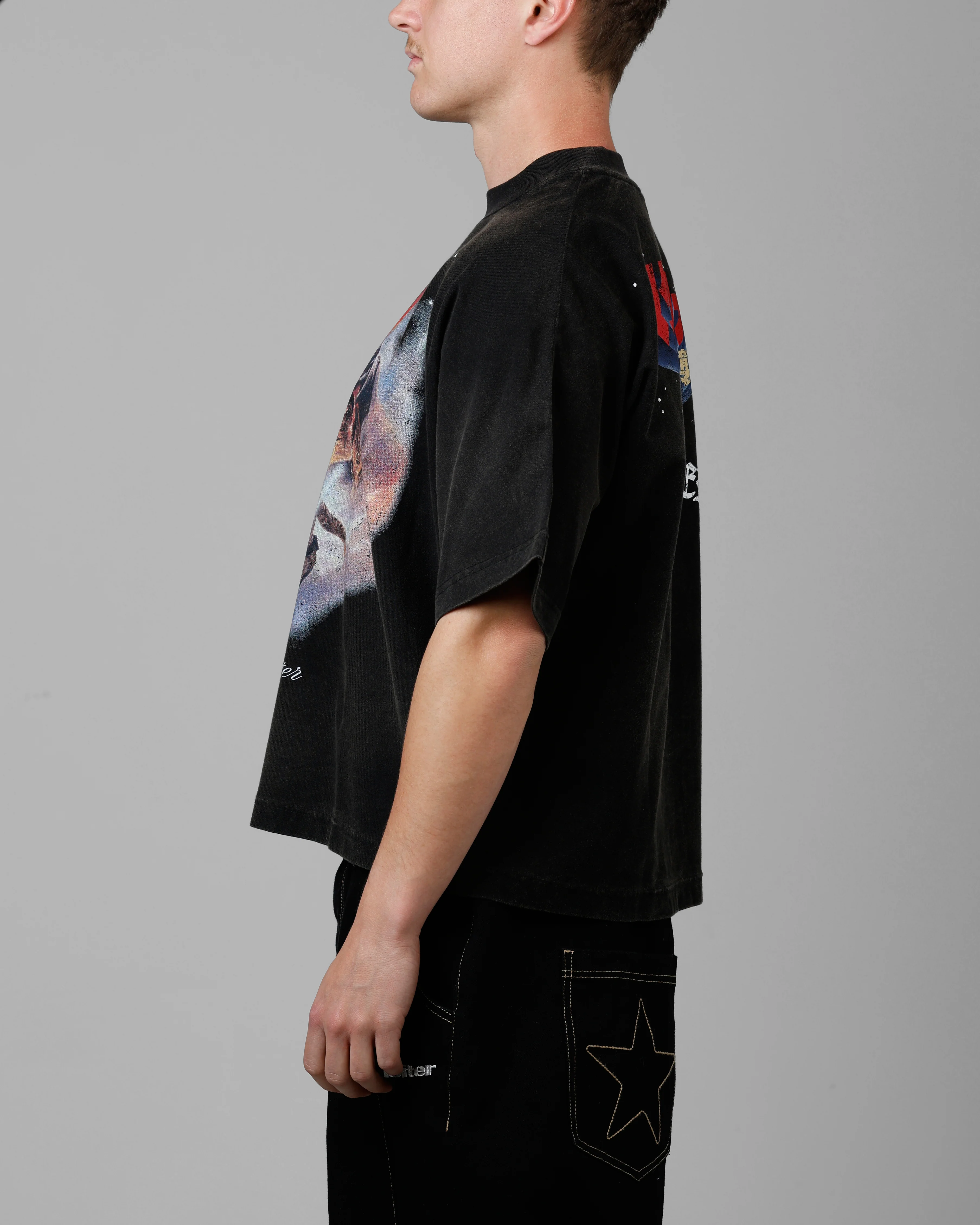 Star Wars Vintage T-Shirt Washed Black - Image 5