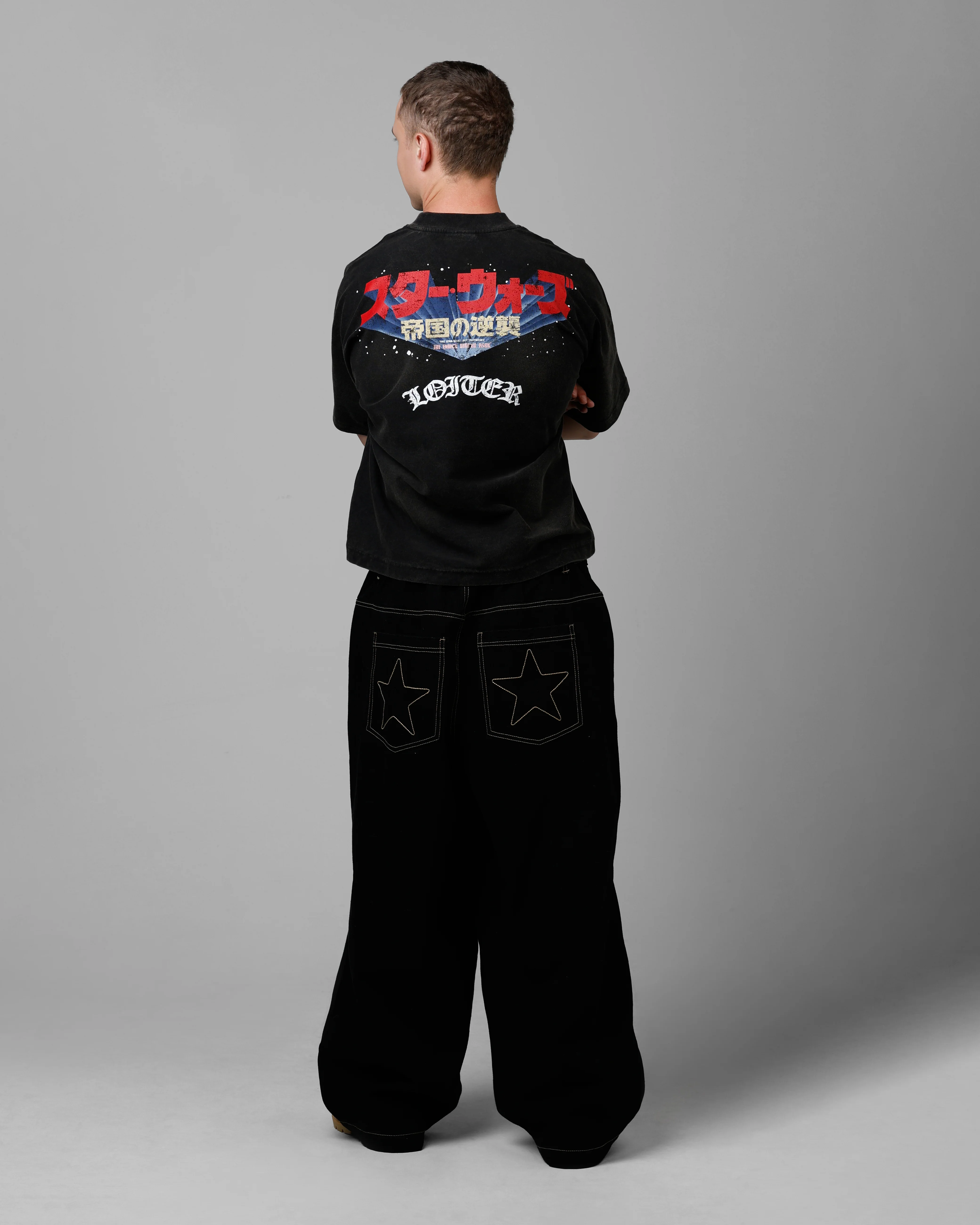 Star Wars Vintage T-Shirt Washed Black - Image 6