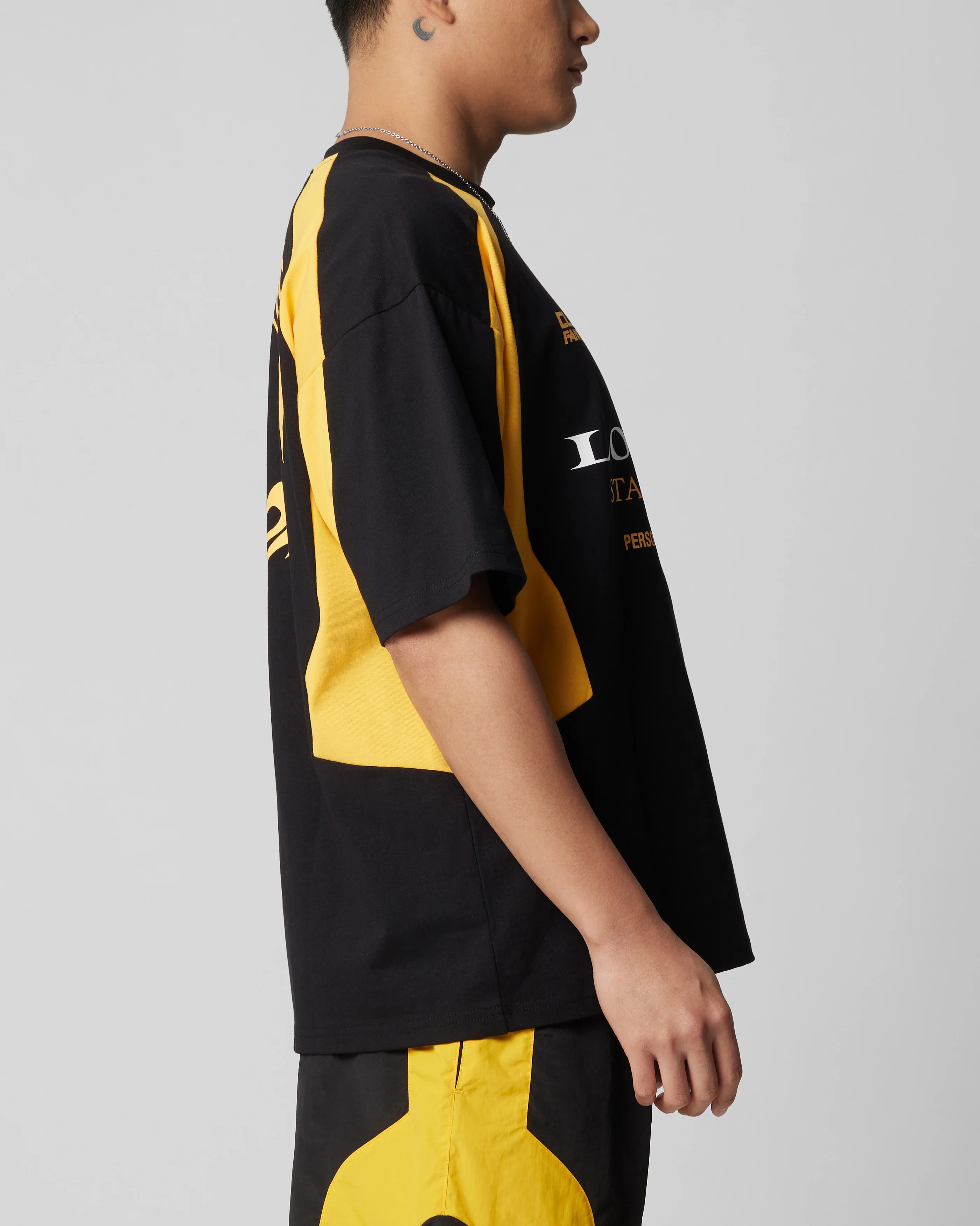 Subcultural Panel T-Shirt Black/Yellow - Image 4