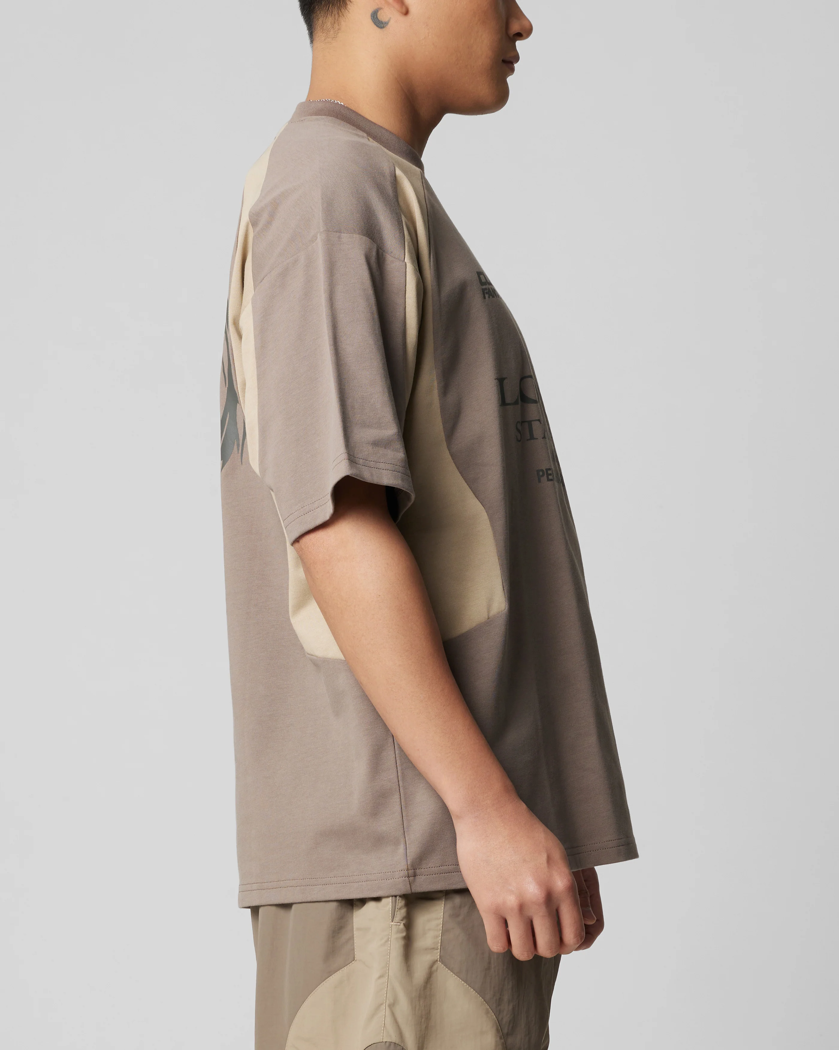 Subcultural Panel T-Shirt Brown - Image 3